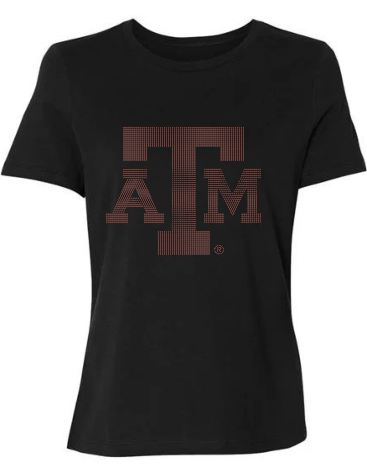 Texas A&M Logo Black Crewneck Short Sleeve T-Shirt, view 2