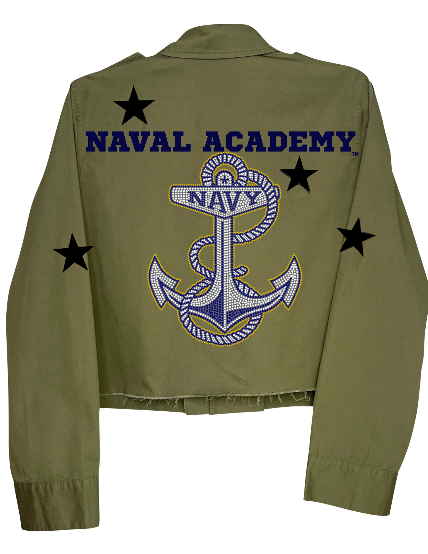 Naval Academy & Anchor Army Green Shacket