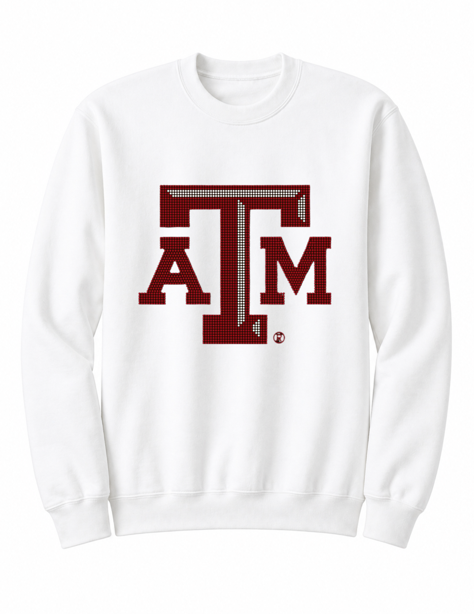 Texas A&M Logo White Crewneck Sweatshirt