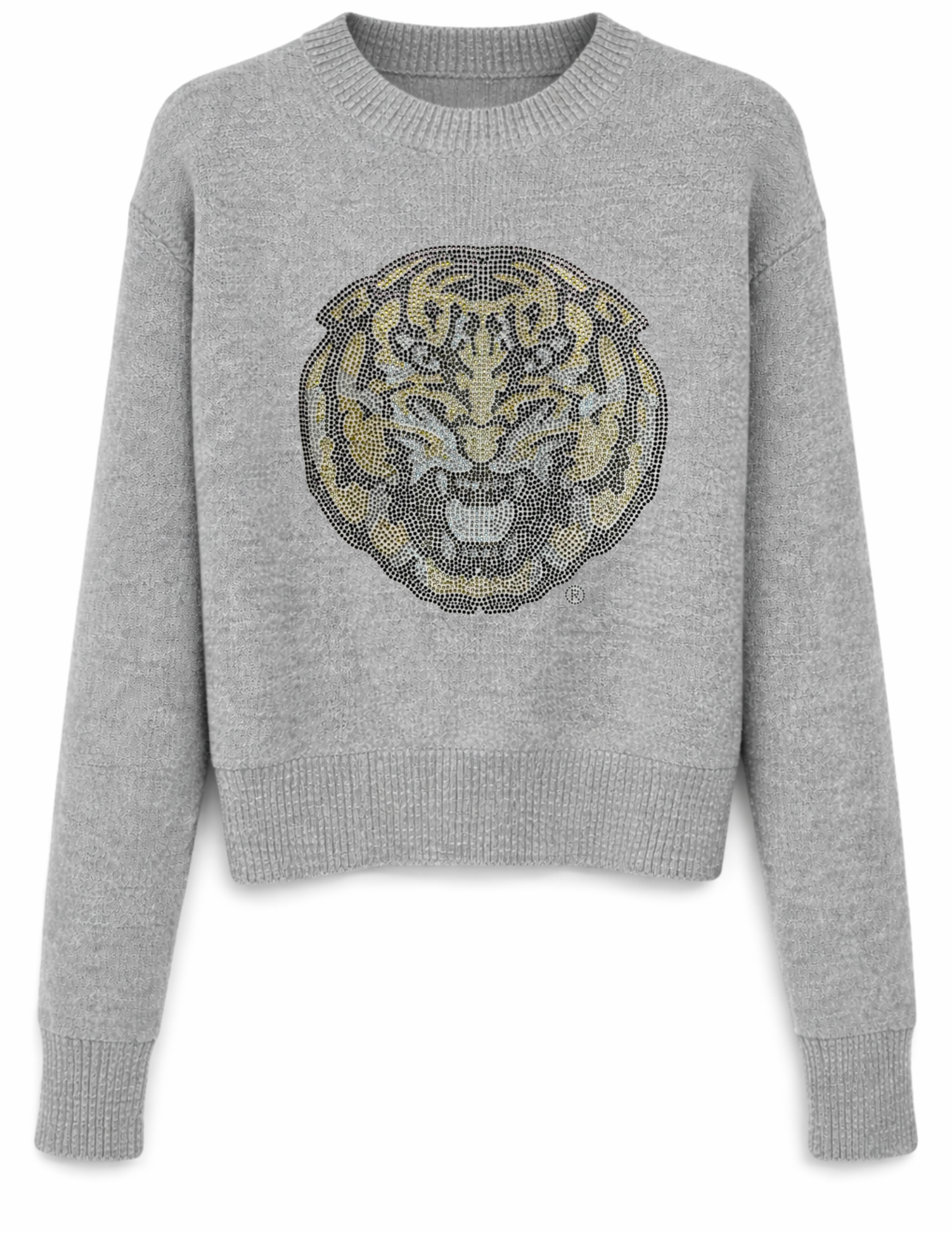 Louisiana State University Tiger Face Gray Crewneck Sweater