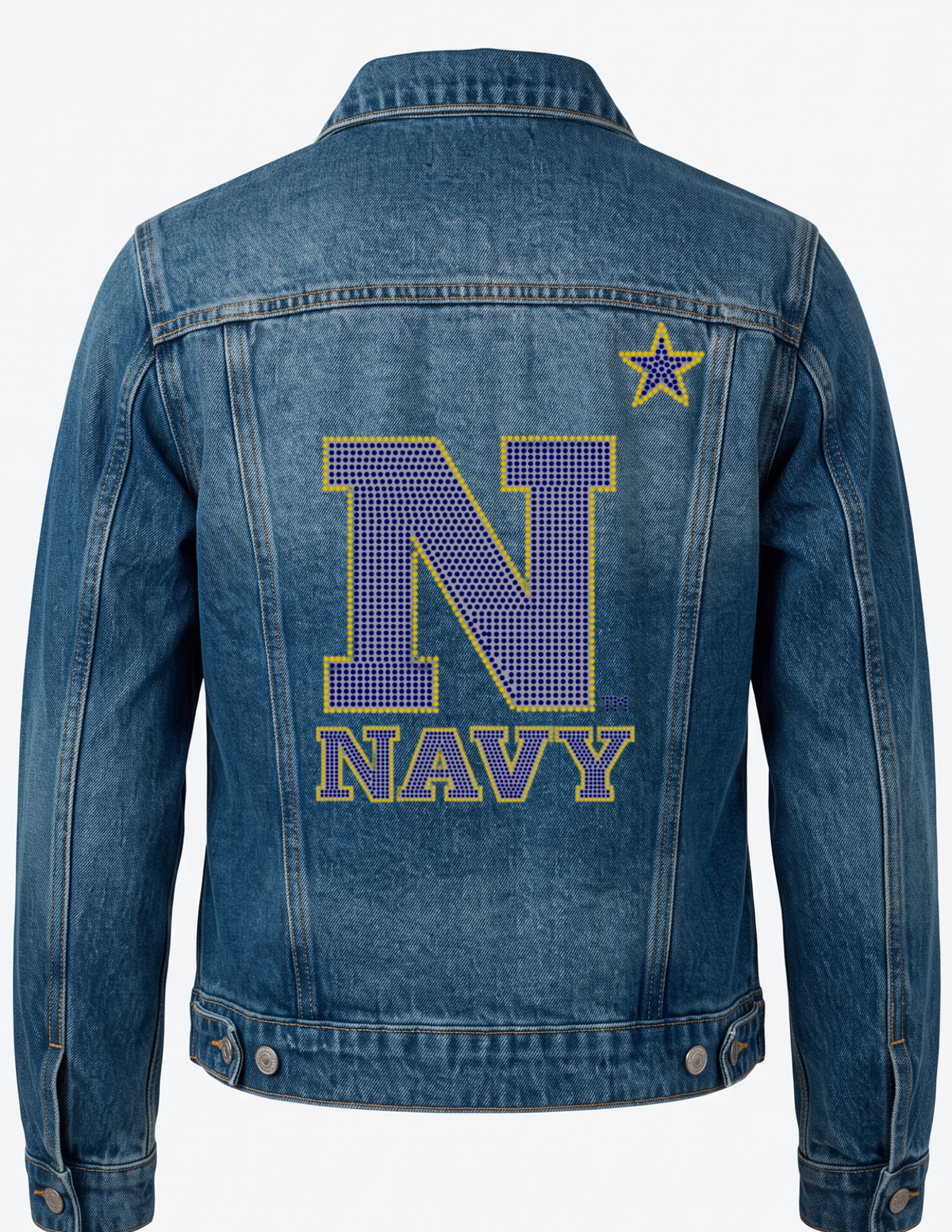 United States Naval Academy Navy Star Blue Denim Jacket