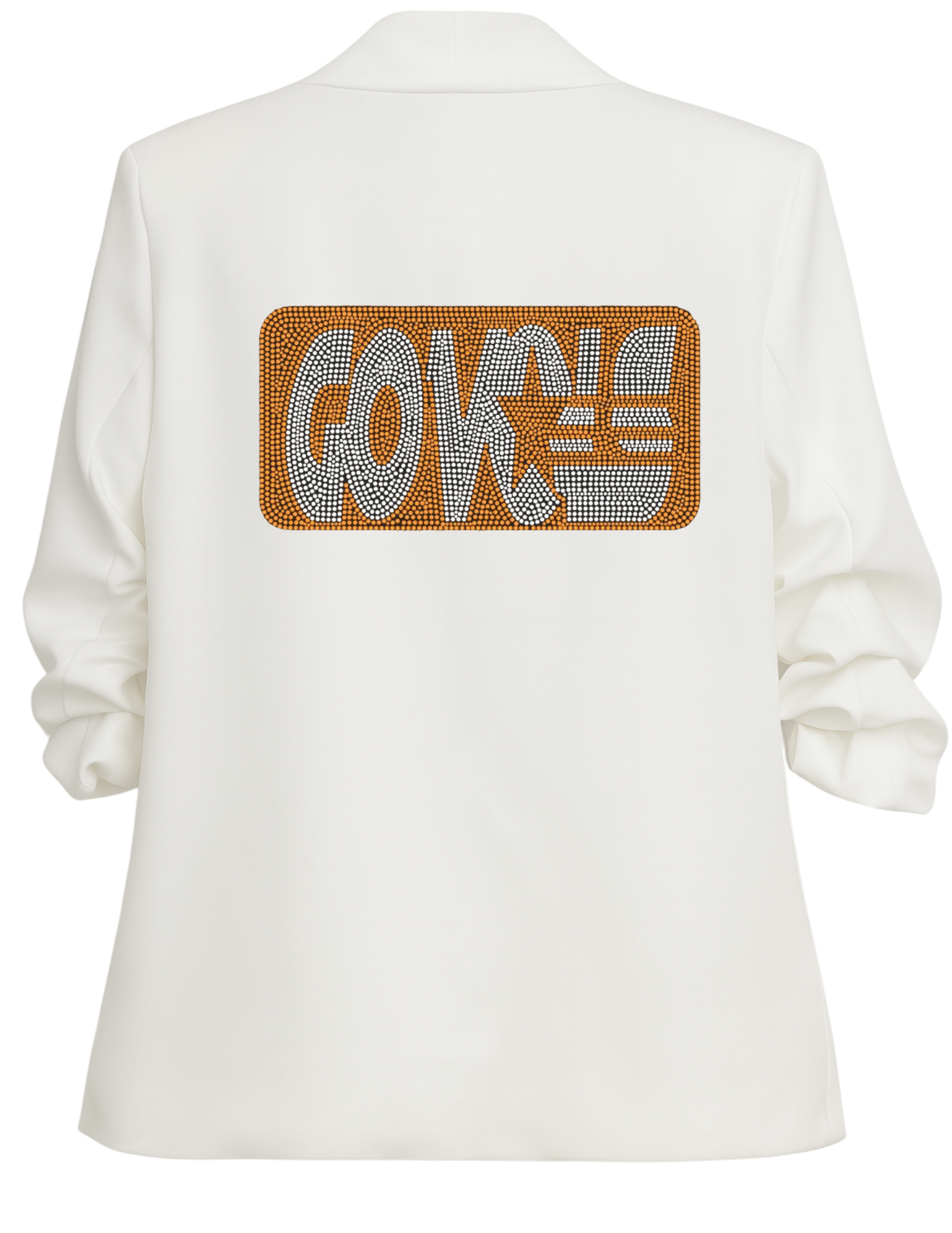 Tennessee Go Vols White Ruched Sleeve Blazer