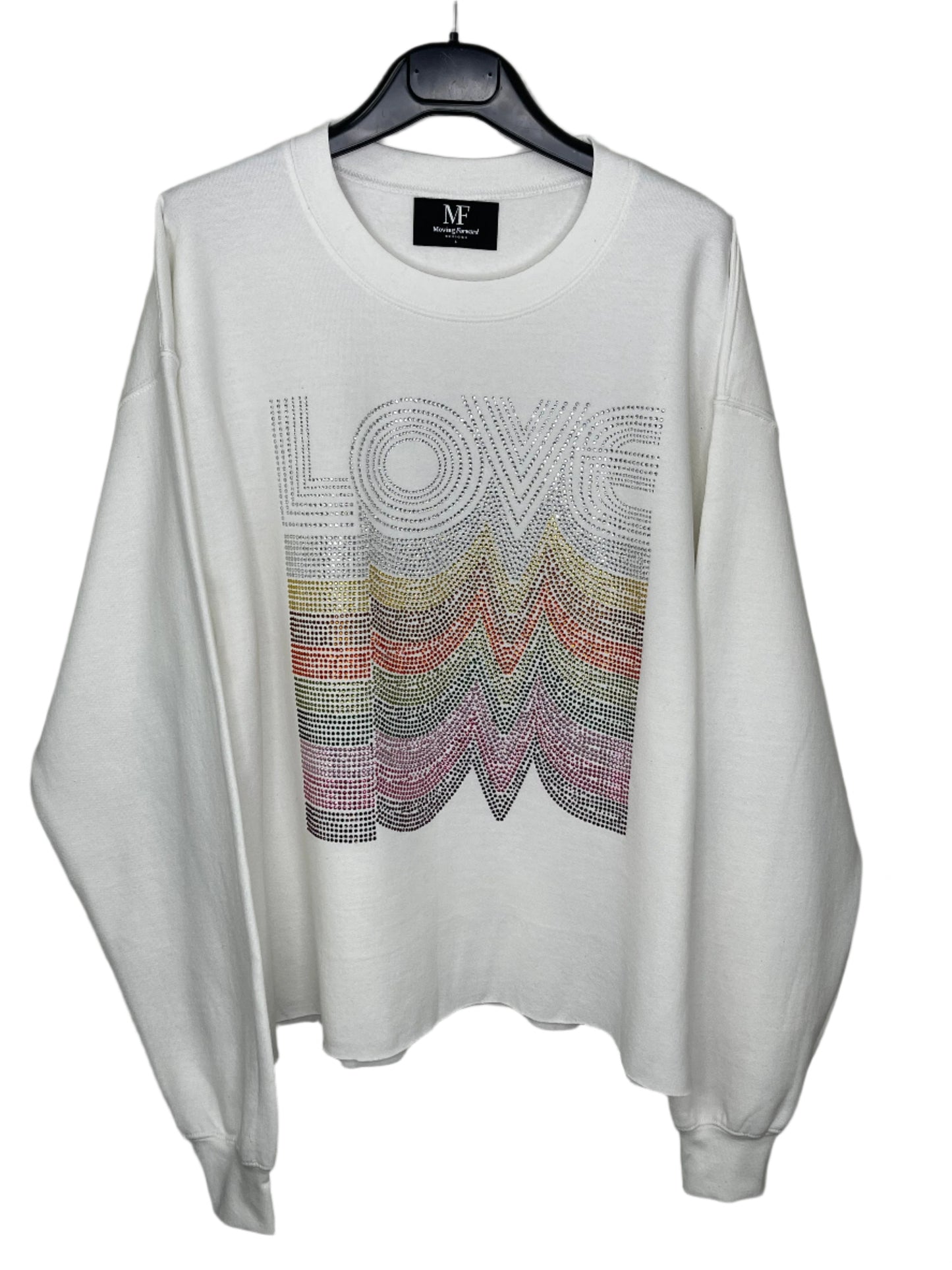 Sweatshirt, Crewneck White, Love Repeater