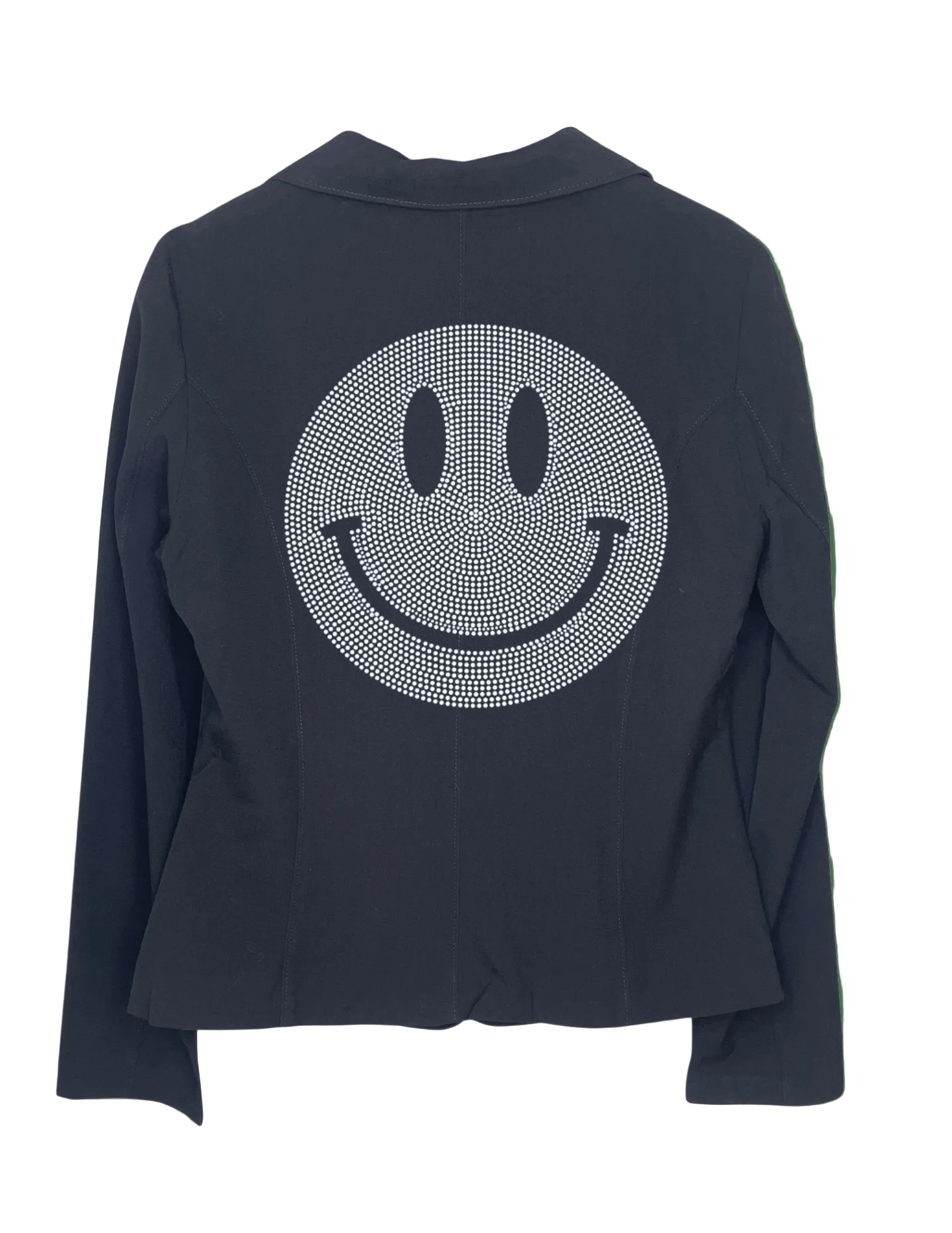 Silver Smiley Short Black Blazer