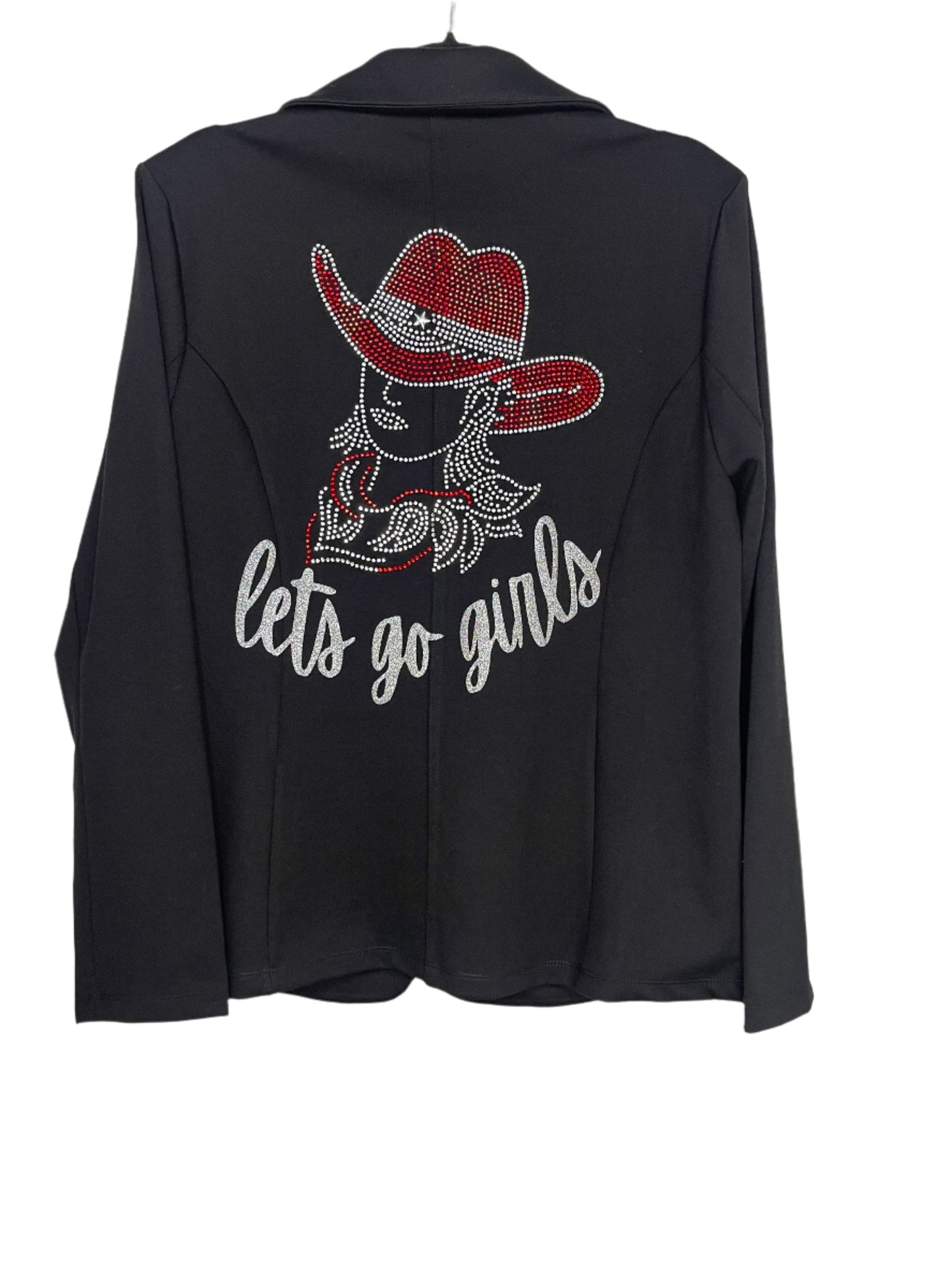 Game Day Blazer, Stretch Black, Let's Go Girls