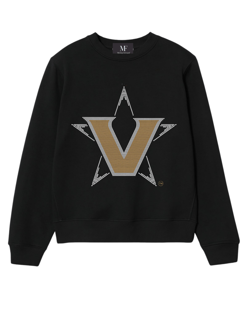 Vanderbilt Star V Crewneck Black Sweatshirt