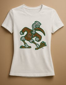 Game Day T-Shirt, Crewneck White, University Of Miami Sebastian