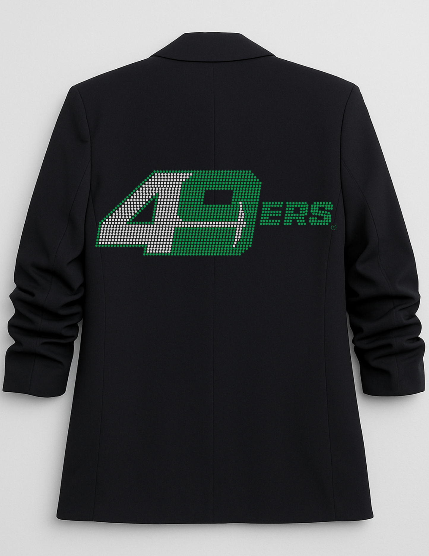 University of N Carolina-Charlotte 49ers Black Ruched Sleeve Blazer