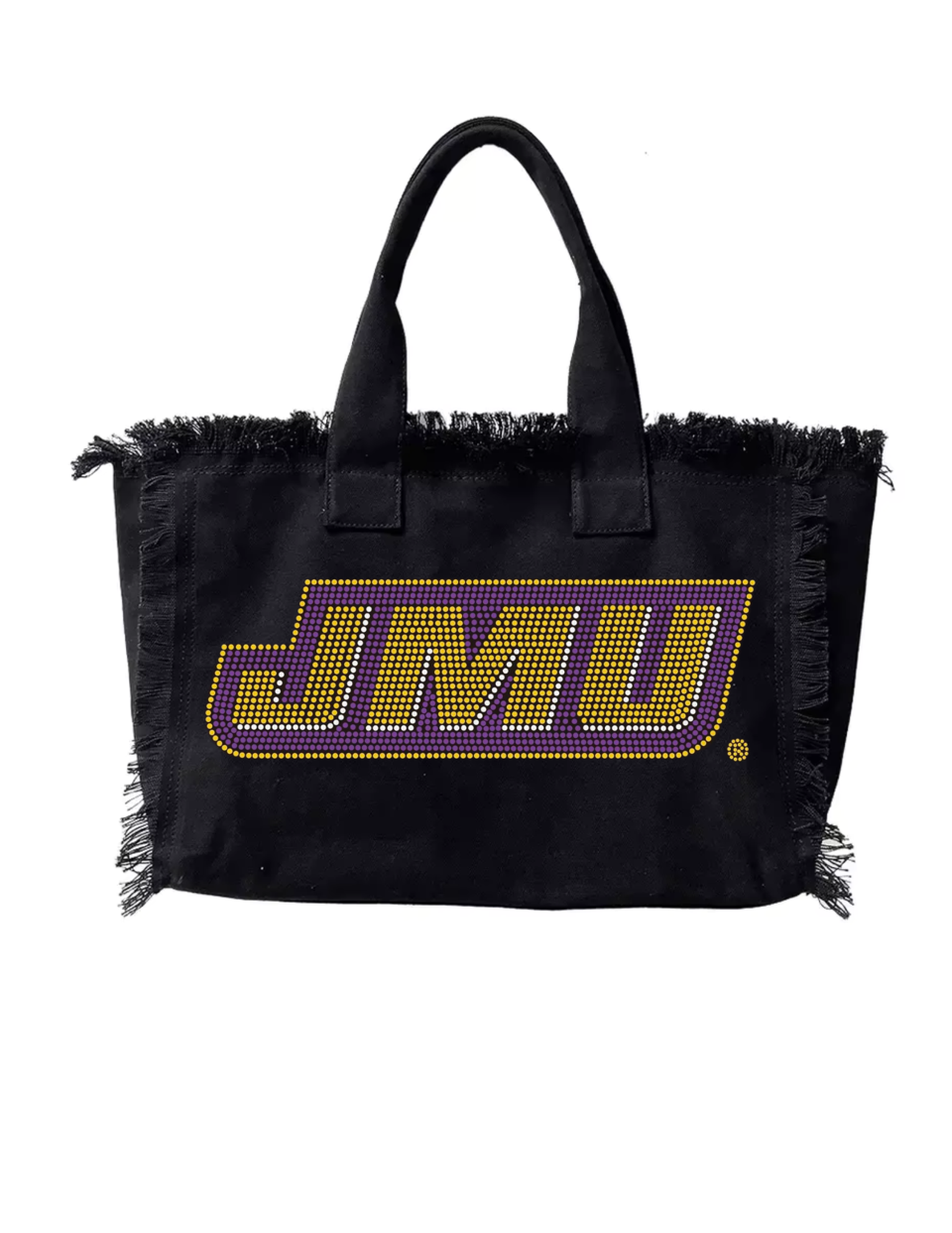 JMU Logo Black Canvas Tote Bag,