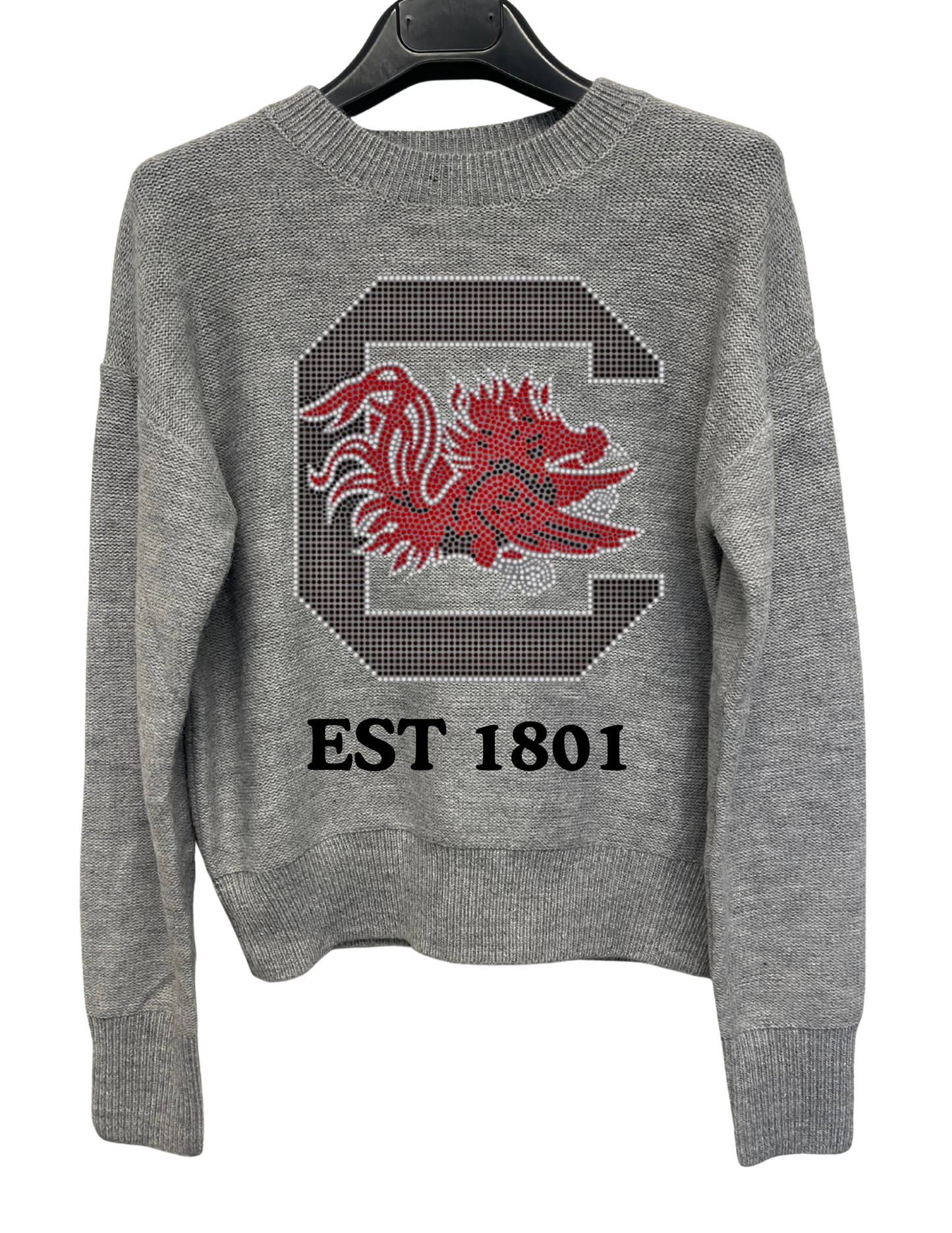 University of South Carolina Gamecock EST 1801 Gray Crewneck Sweater