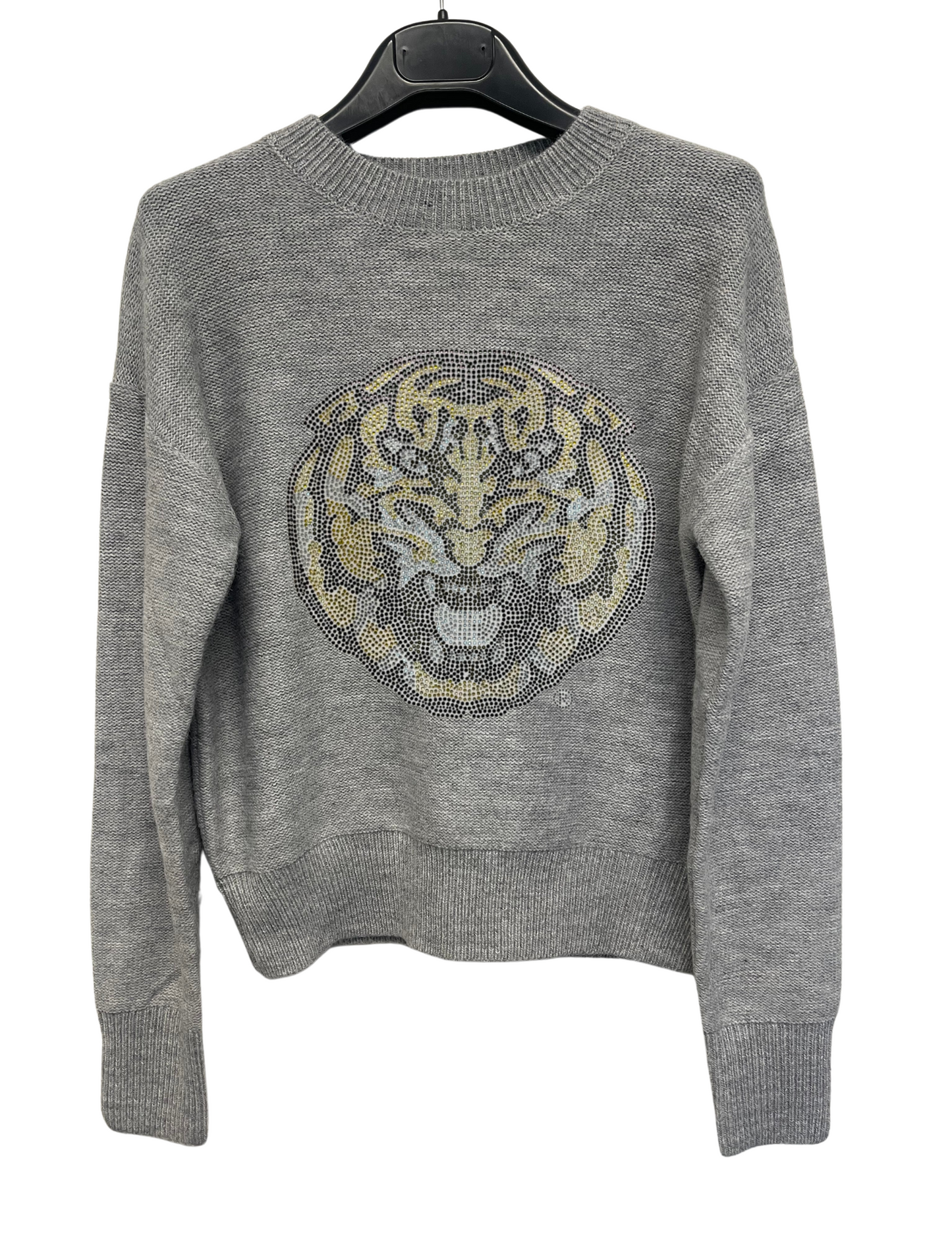 LSU Tiger Face Gray Crewneck Sweater