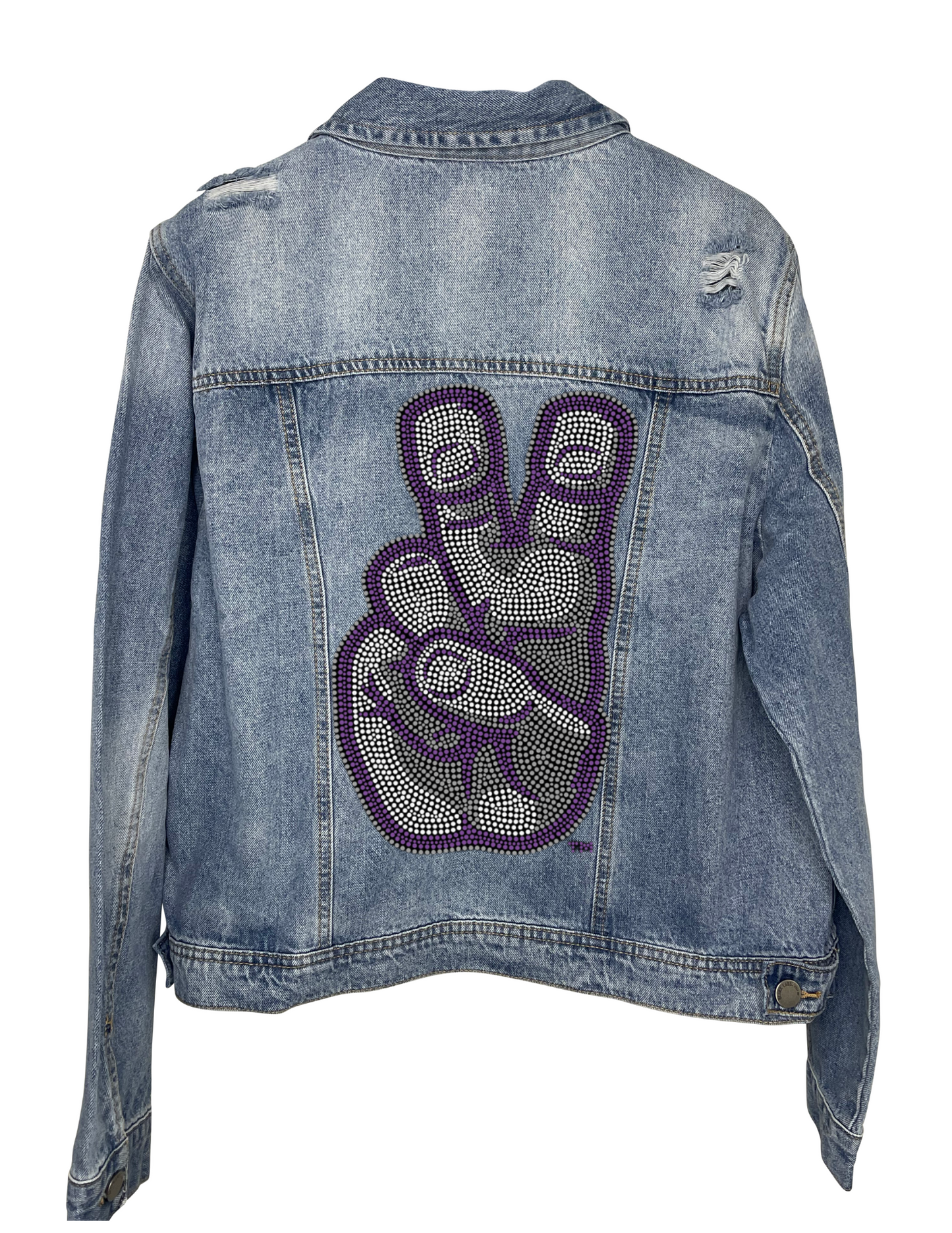 TCU Hand Mark Blue Denim Jacket