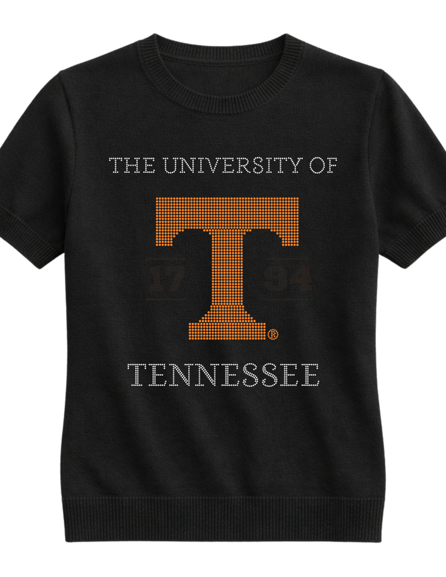 Tennessee Volunteers EST. 1794 Black Short Sleeve Sweater