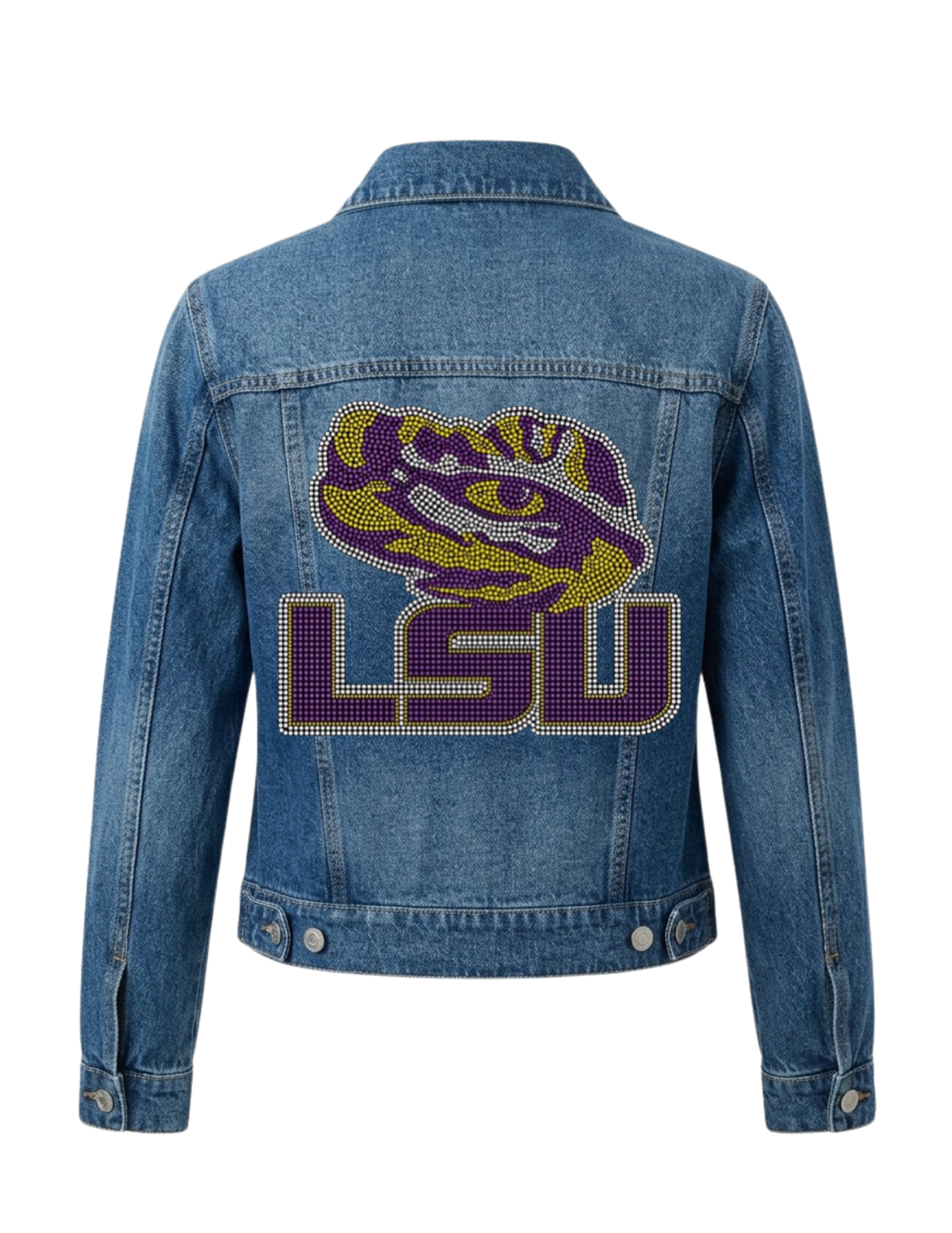 LSU Tiger Eye Blue Denim Jacket