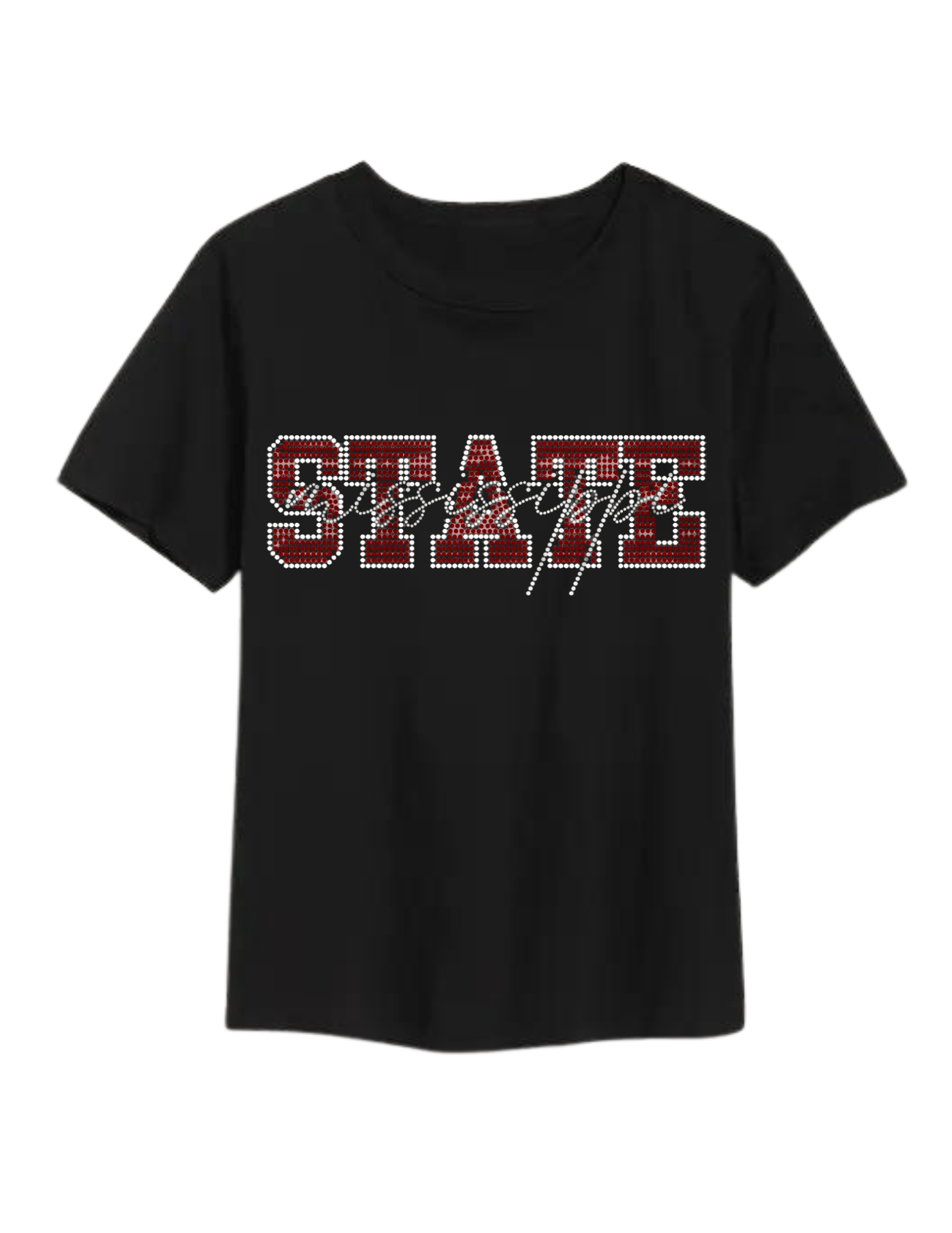 Mississippi STATE Script Short Sleeve Black T-Shirt