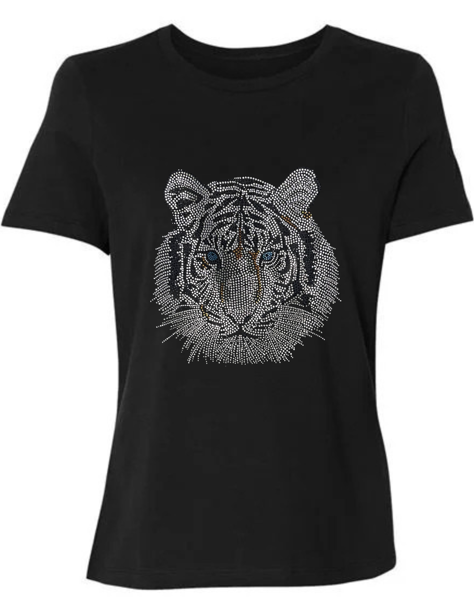 Silver Tiger Black Crewneck Short Sleeve T-Shirt