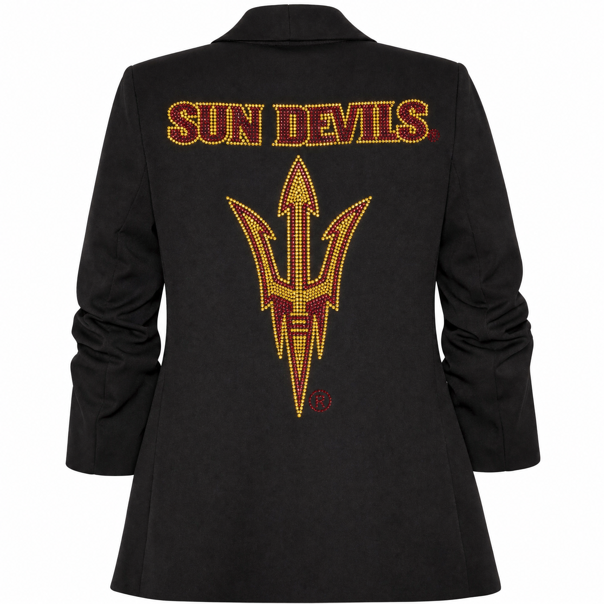 Arizona State Sun Devils Fork Black Ruched Blazer