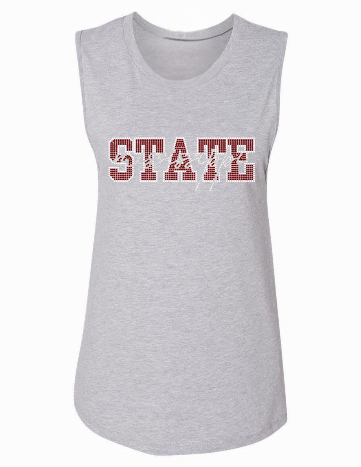 Mississippi State Script Gray Tank Top