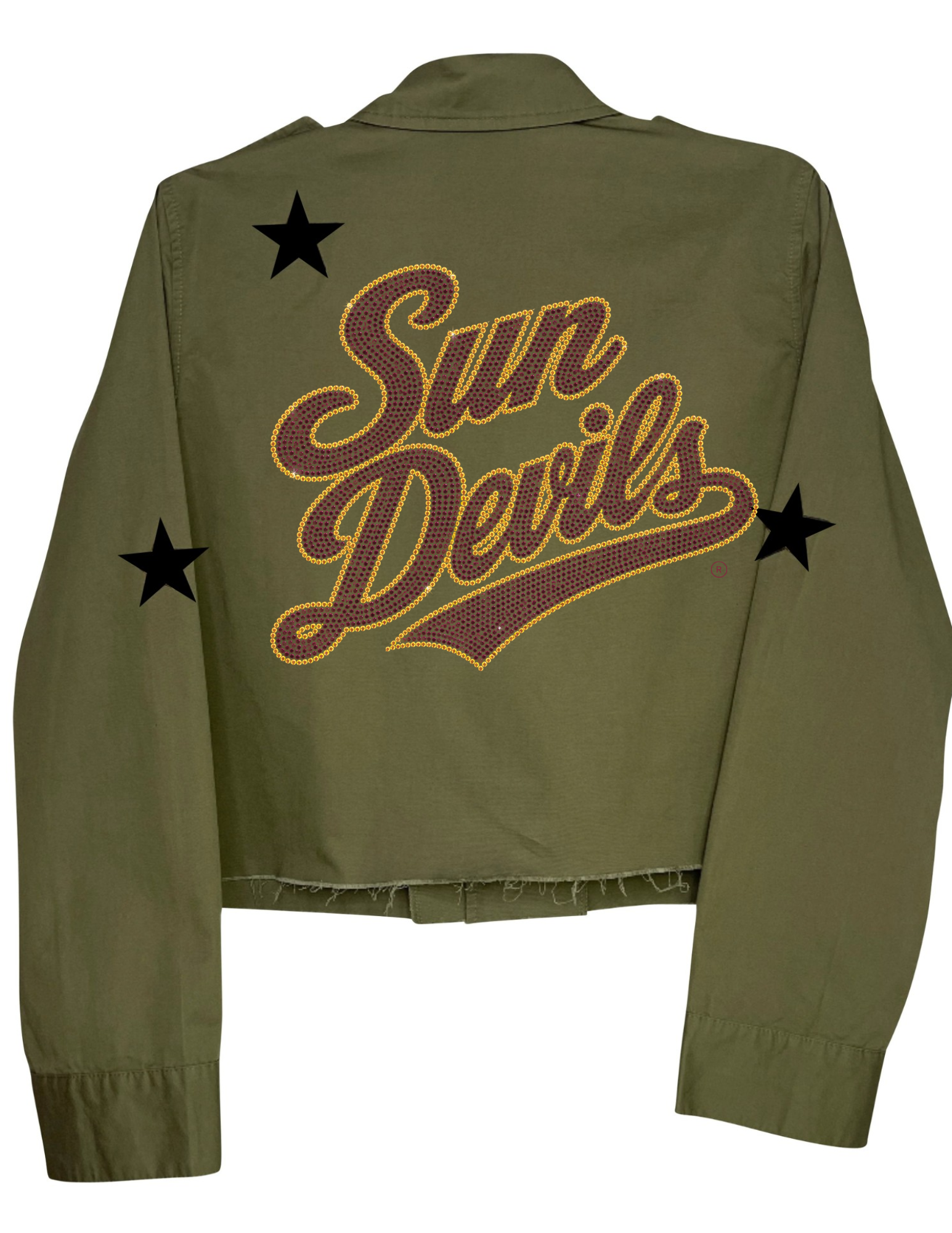 Arizona State Sun Devils Script Army Green Shacket
