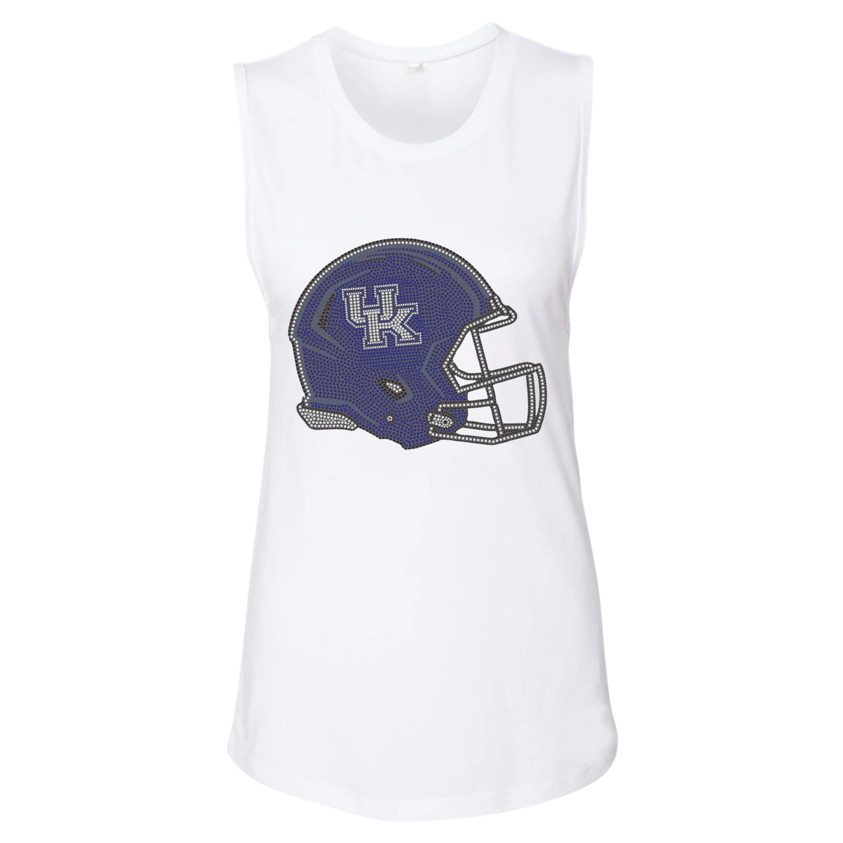 University of Kentucky Helmet White Tank Top, view 3