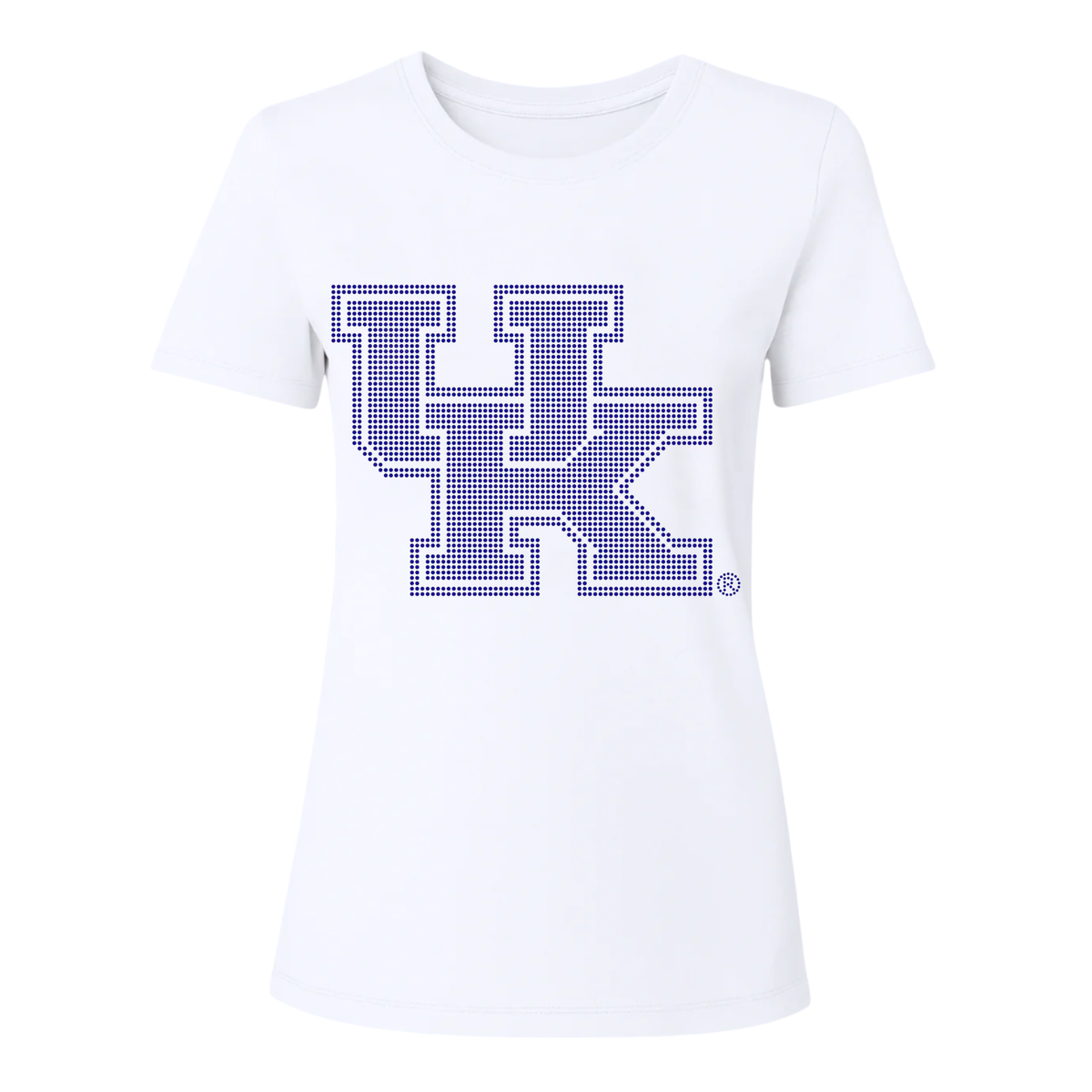 University of Kentucky Interlocking UK White Crewneck T-Shirt, view 3