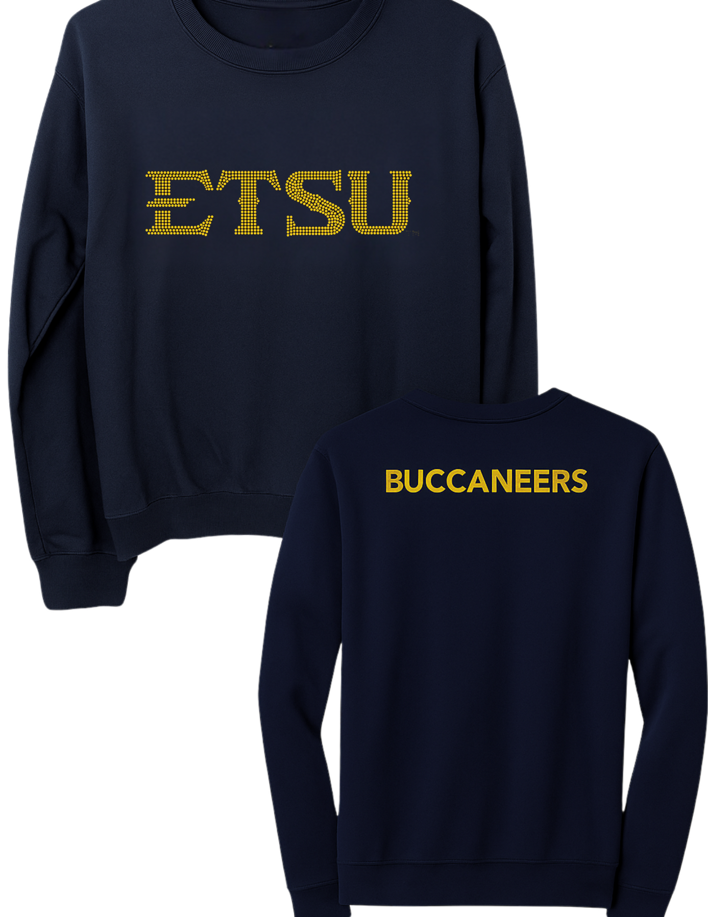 Game Day Sweatshirt, Crewneck Navy, East Tennessee State ETSU