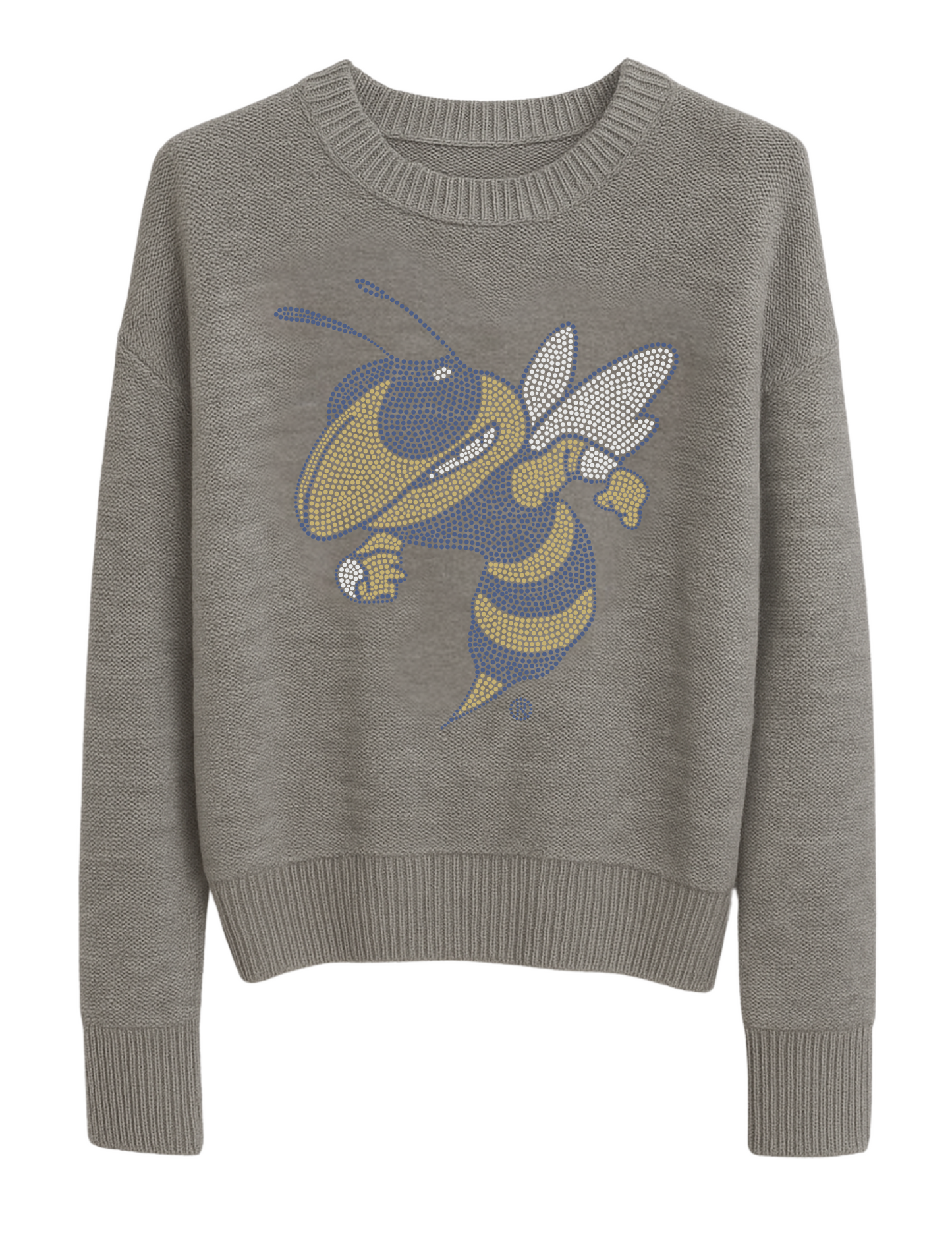 Georgia Tech Gray Crewneck Buzz Sweater