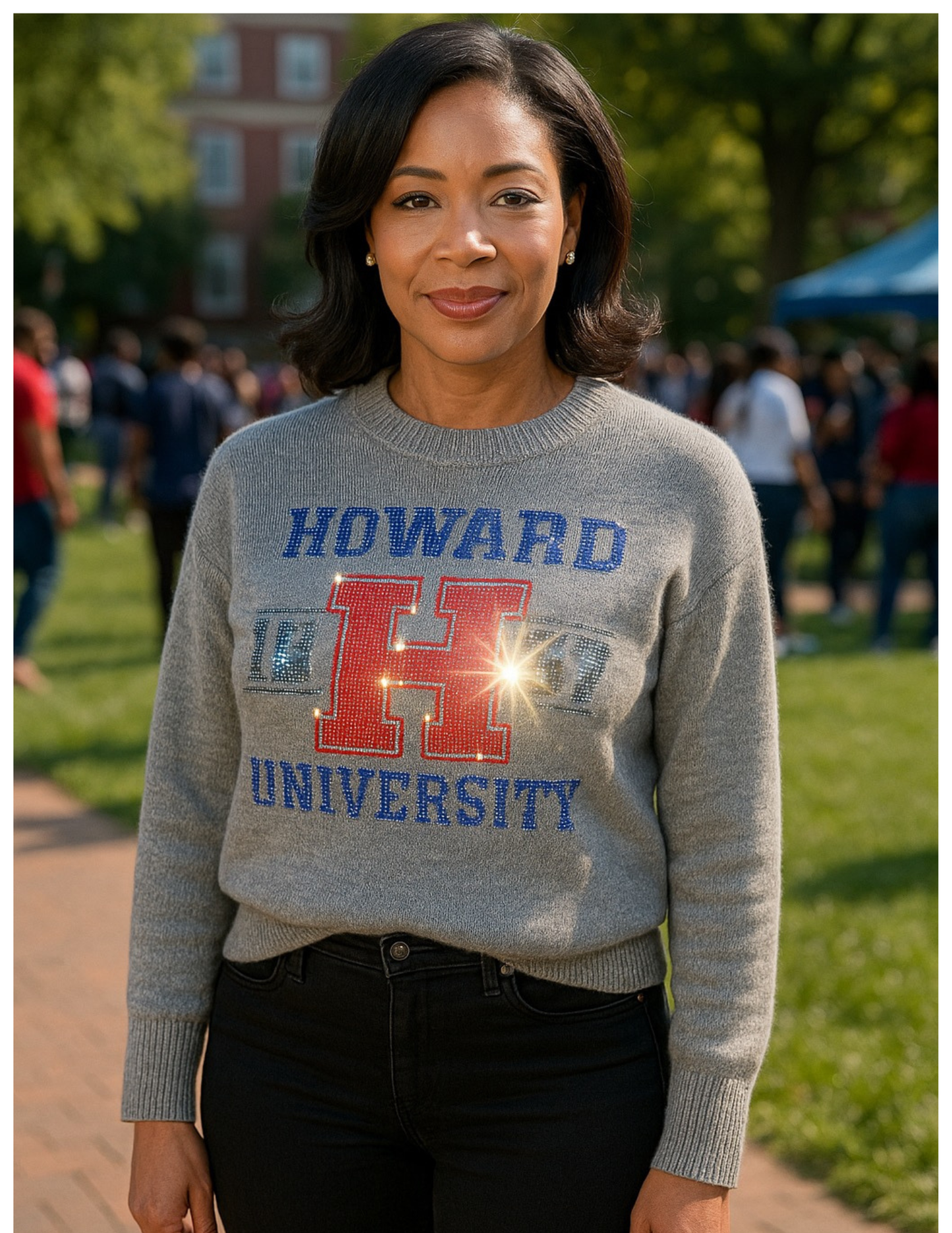 Howard University Gray Crewneck H 1867 Sweater