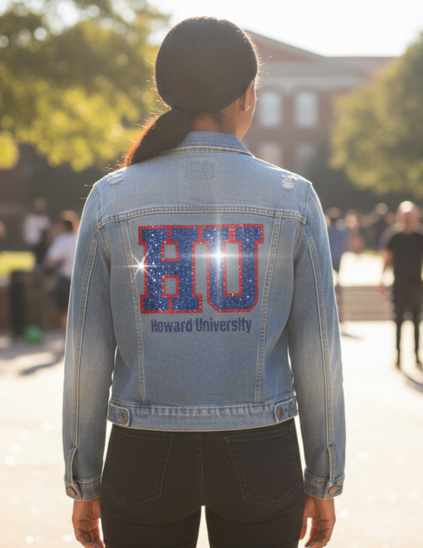 Howard University HU Blue Denim Jacket