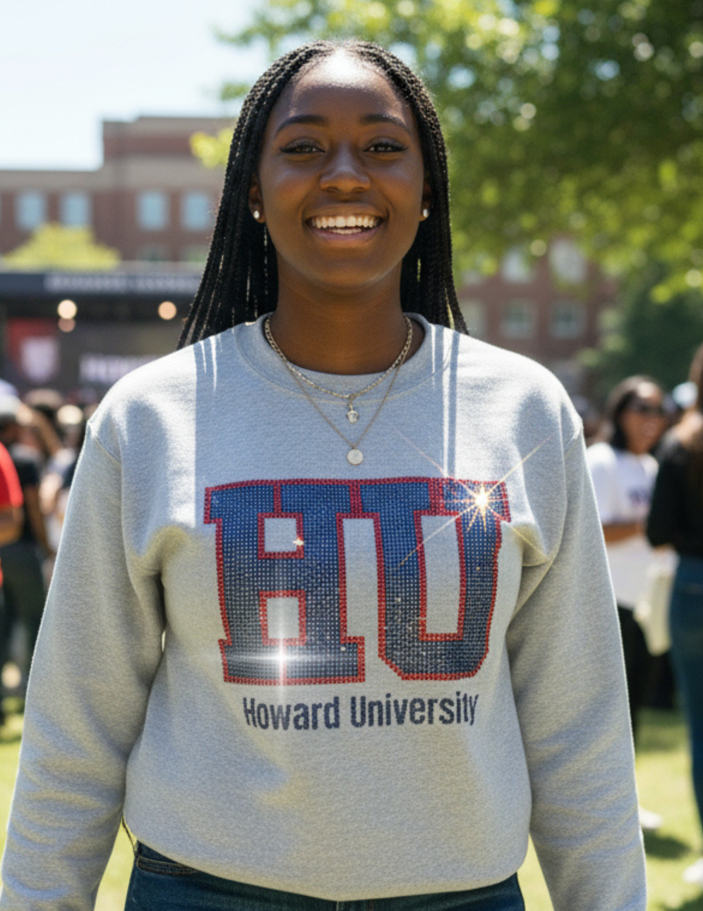 Howard University HU Gray Crewneck Sweatshirt
