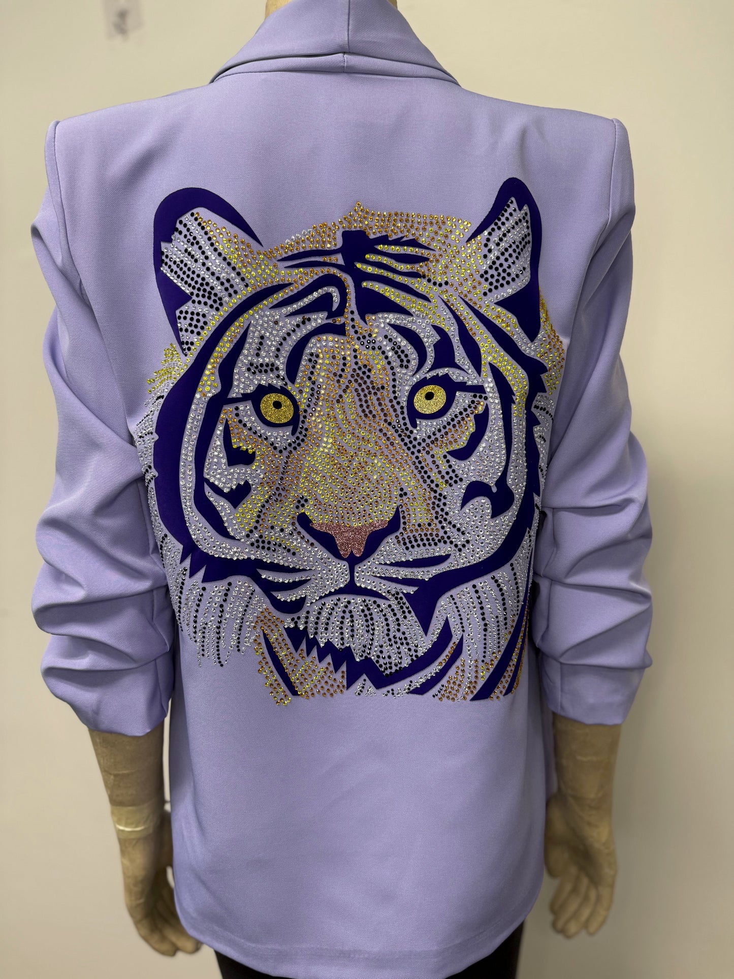 Game Day Blazer, Ruched Lavender, Purple Tiger