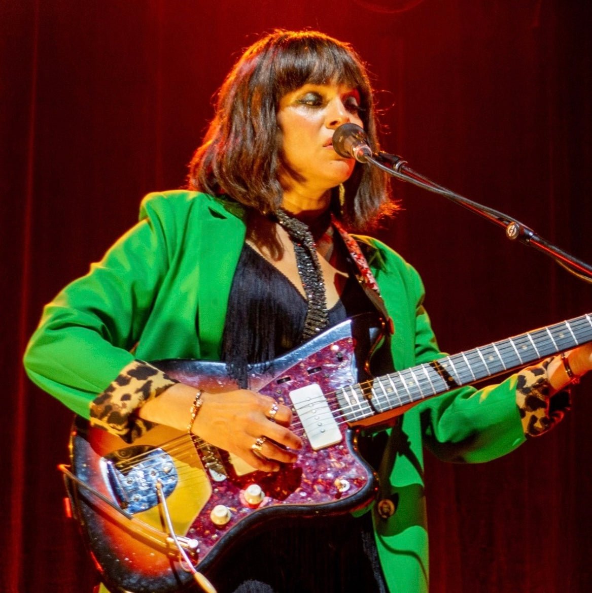 Blazer, Leopard Lined Green, Tiger Face