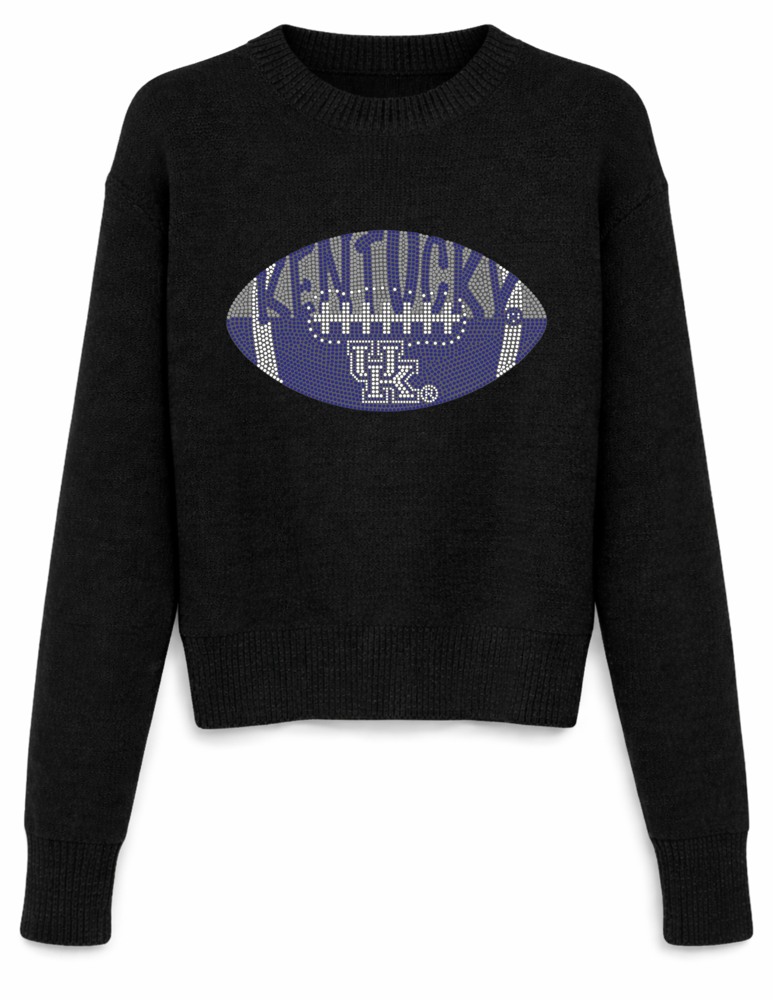 University of Kentucky Football Crewneck Black Sweater