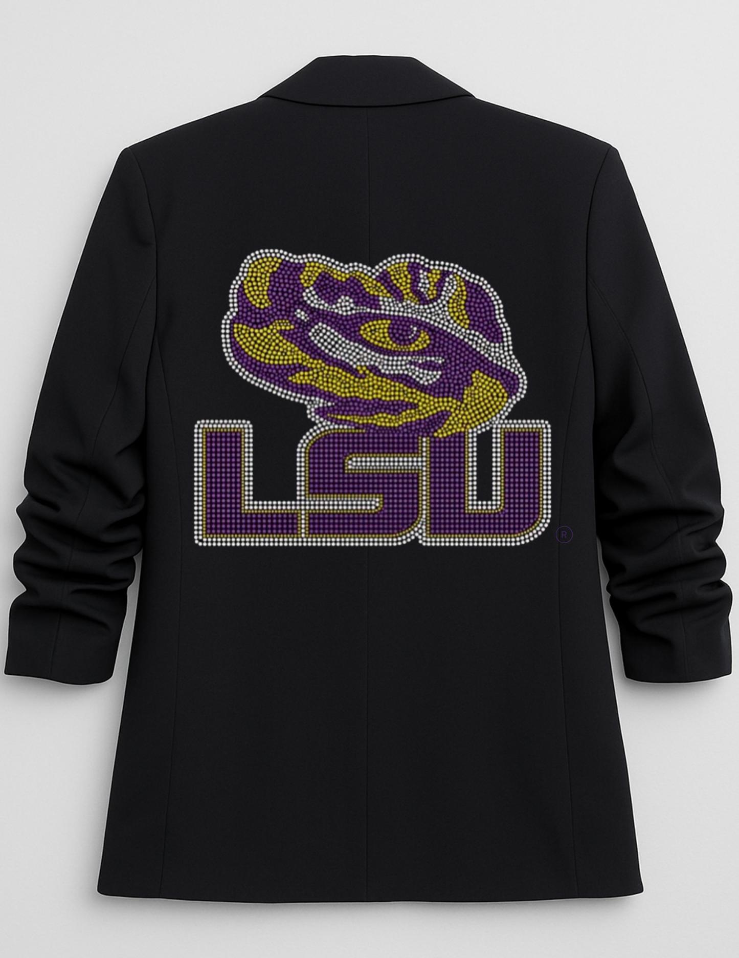 LSU Tiger Eye Black Ruched Sleeve Blazer