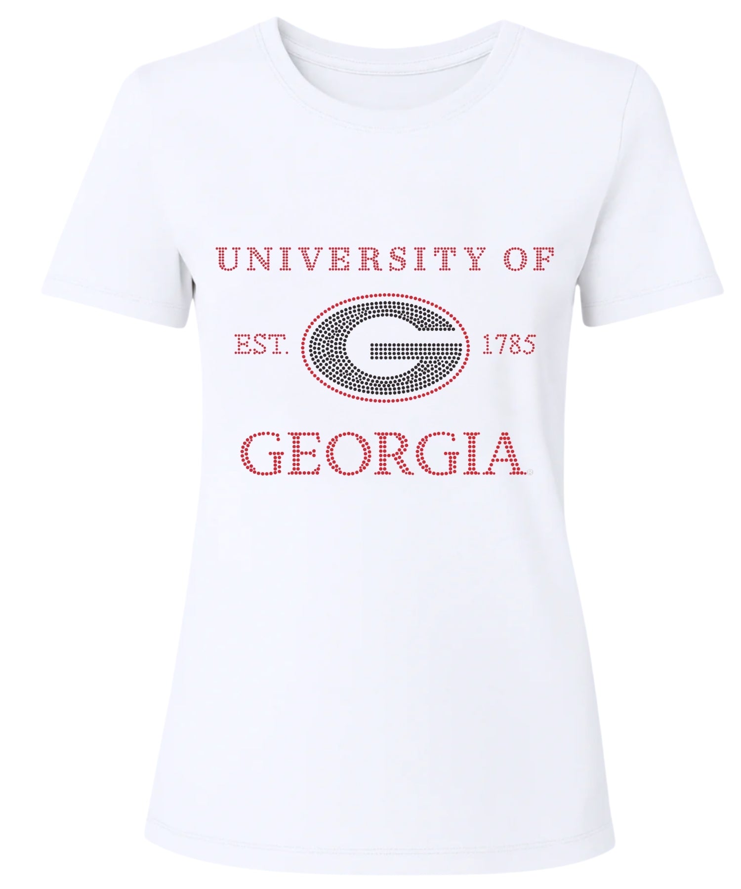 University of Georgia EST 1785 White Crewneck T-Shirt