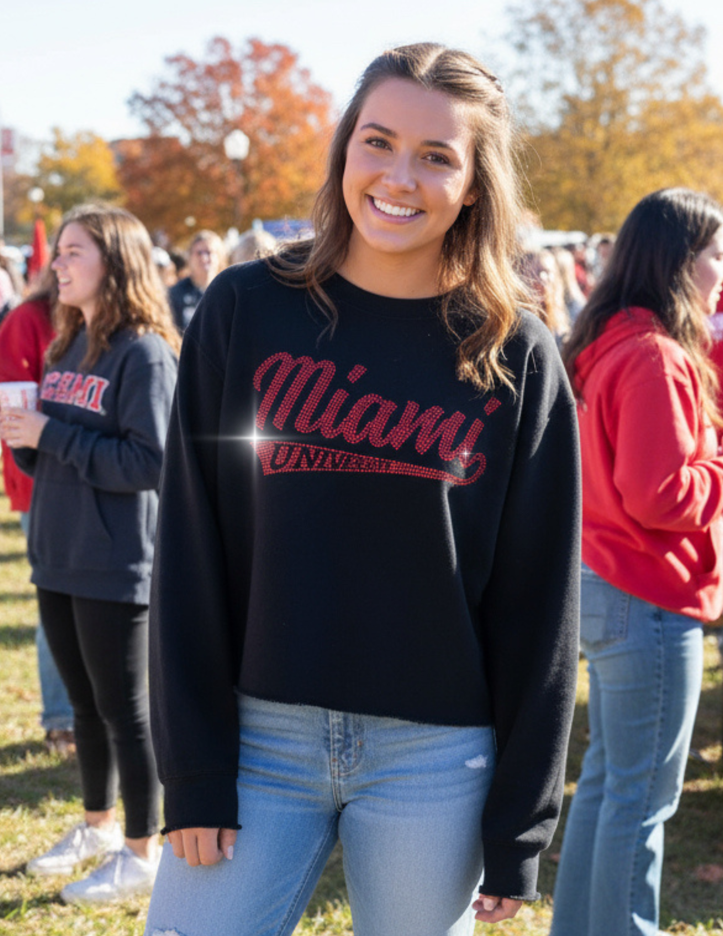 Game Day Sweatshirt, Crewneck Black, Miami of Ohio University Script