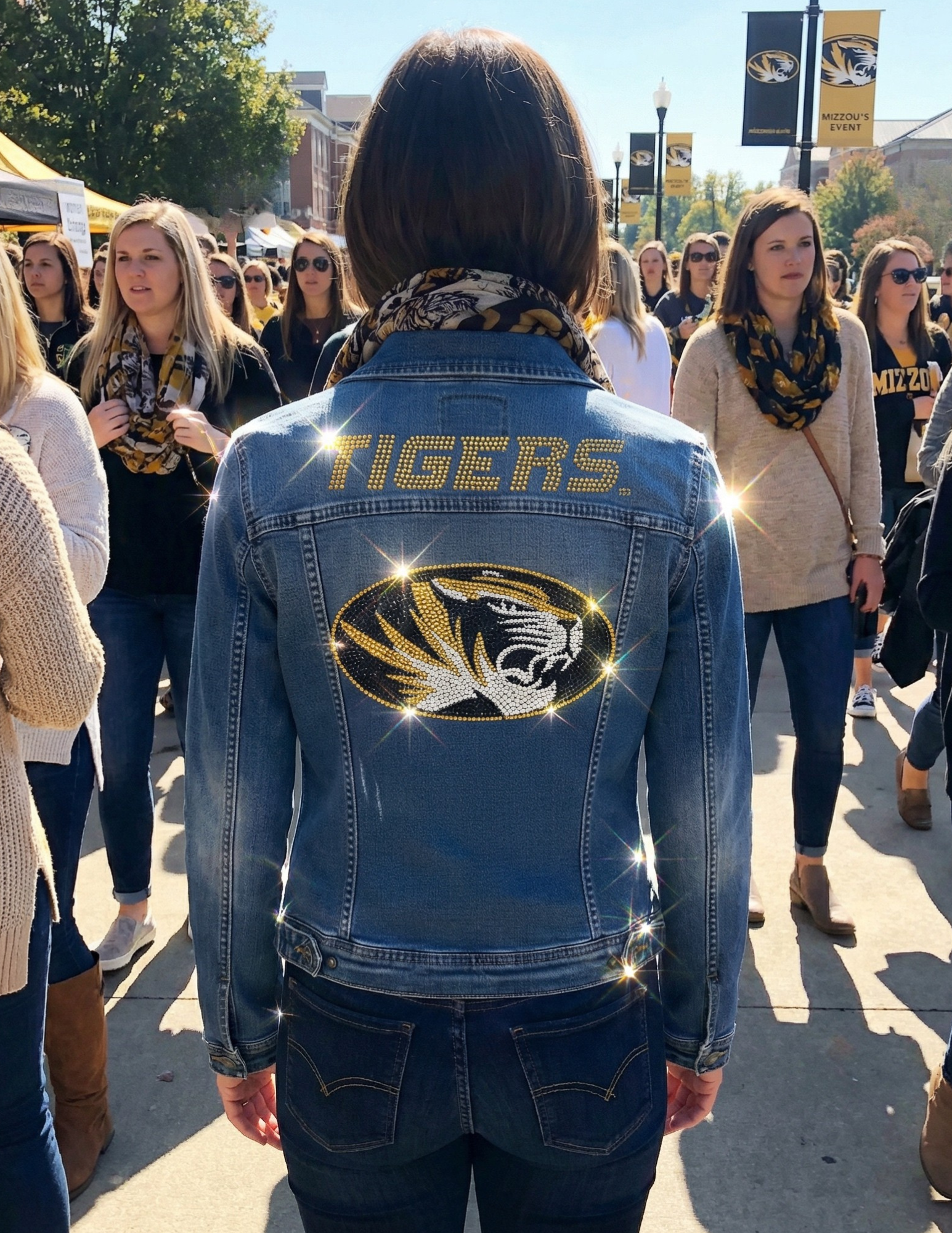 University of Missouri Tigers Logo Blue Denim Jacket