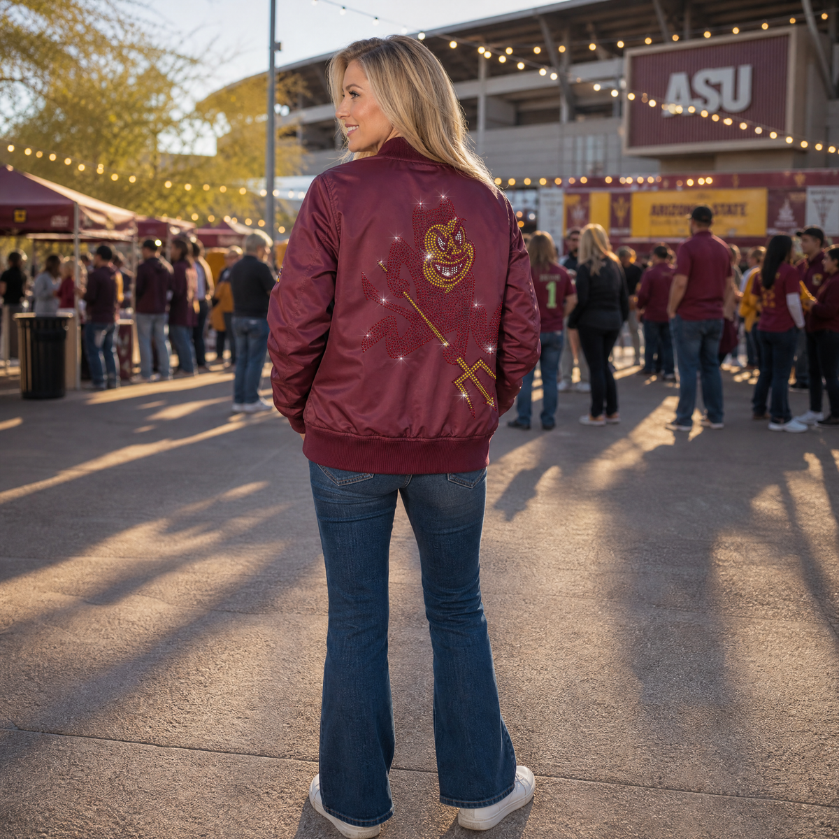 Arizona State Sun Devils Maroon Bomber Jacket