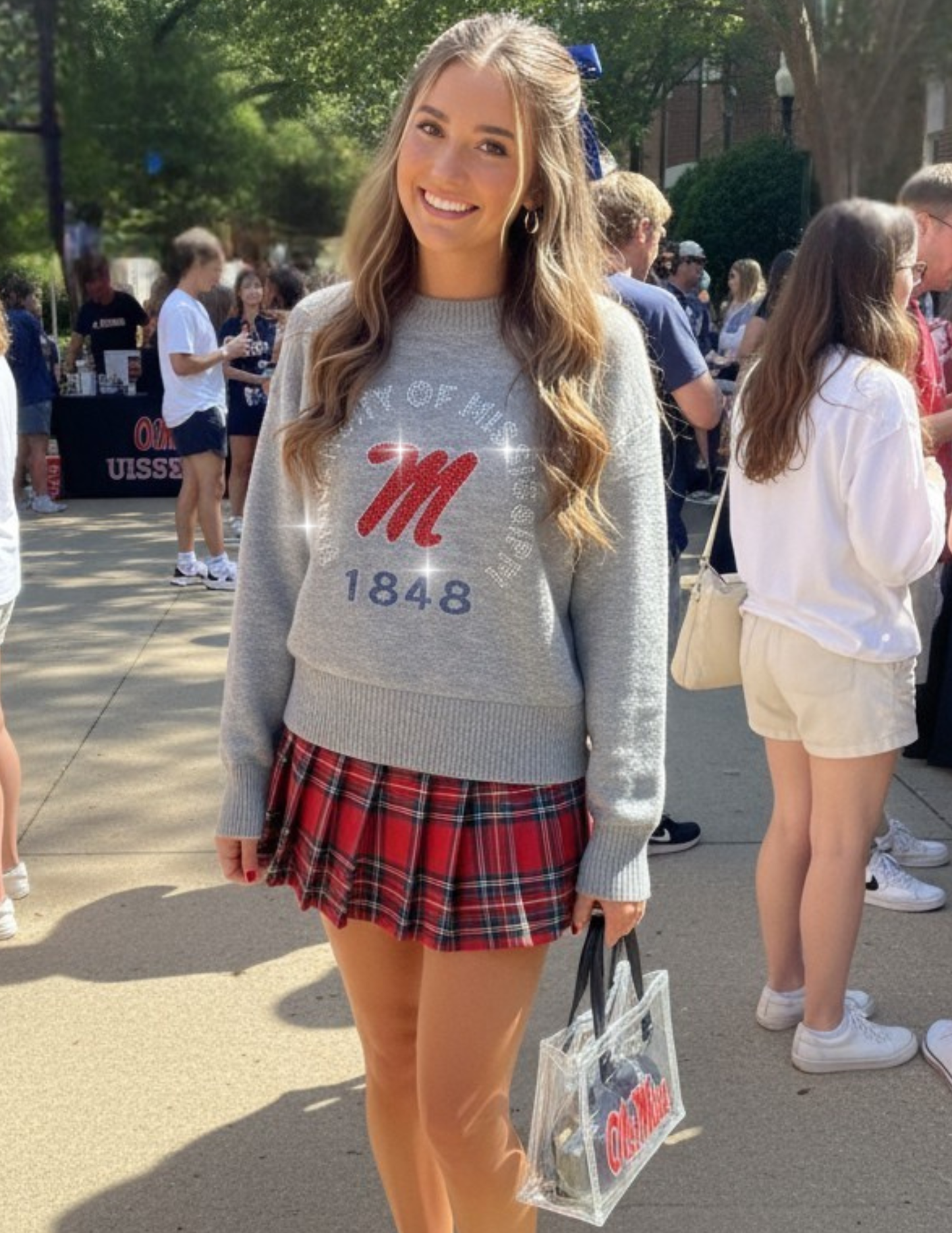 Ole Miss EST. 1848 Gray Crewneck Sweater