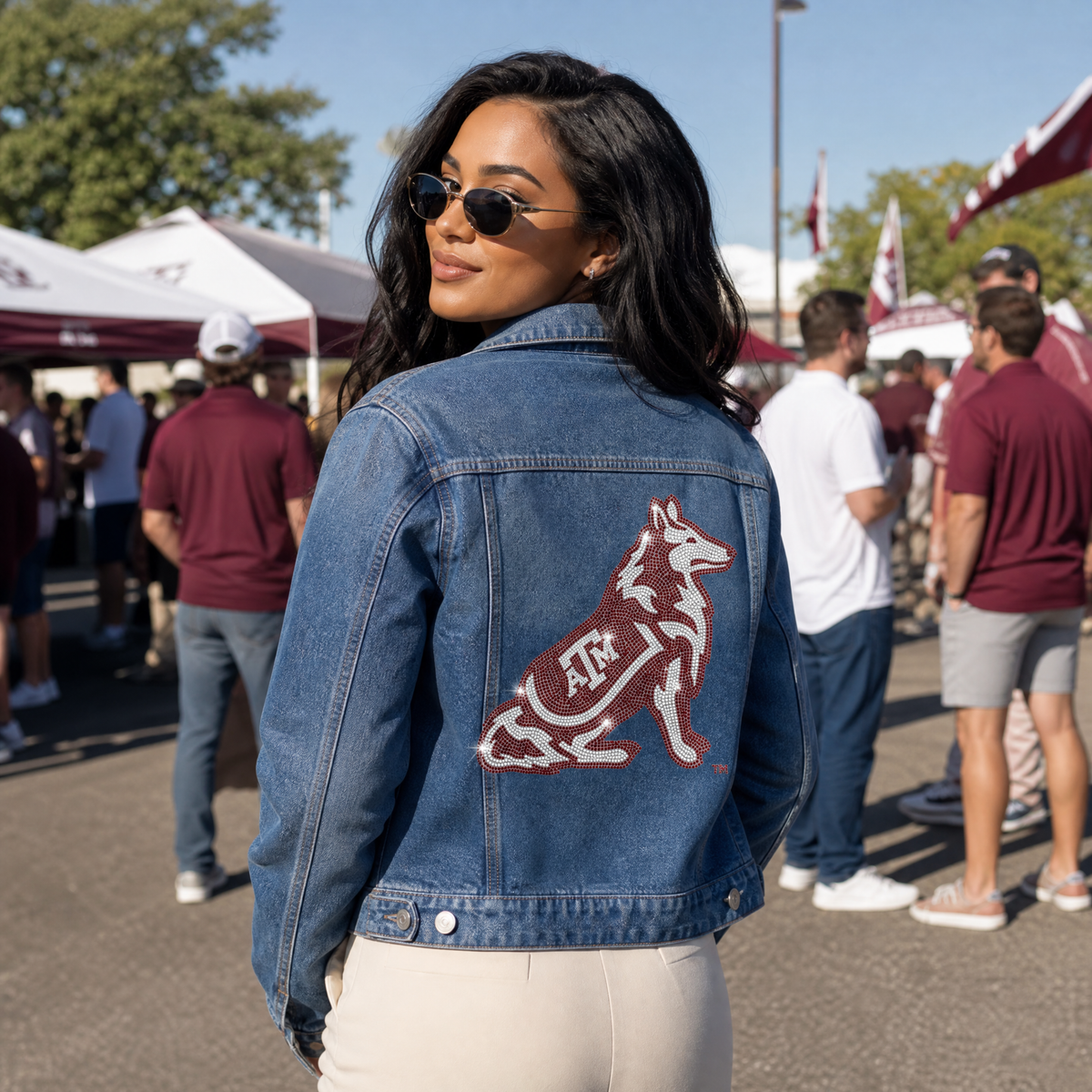 Texas A&M Reveille Blue Denim by Moving Forward Designs