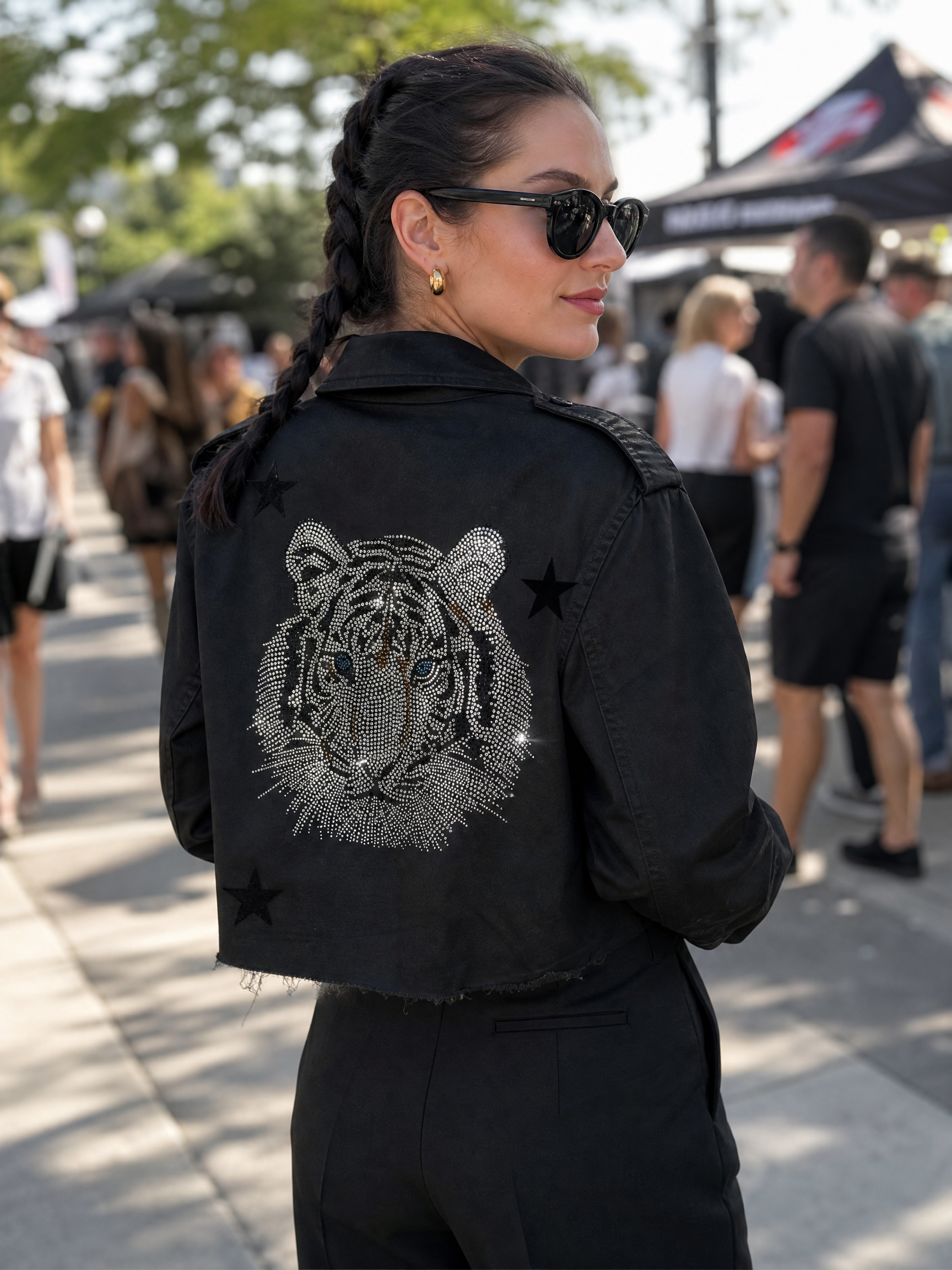 Silver Tiger Black Shacket