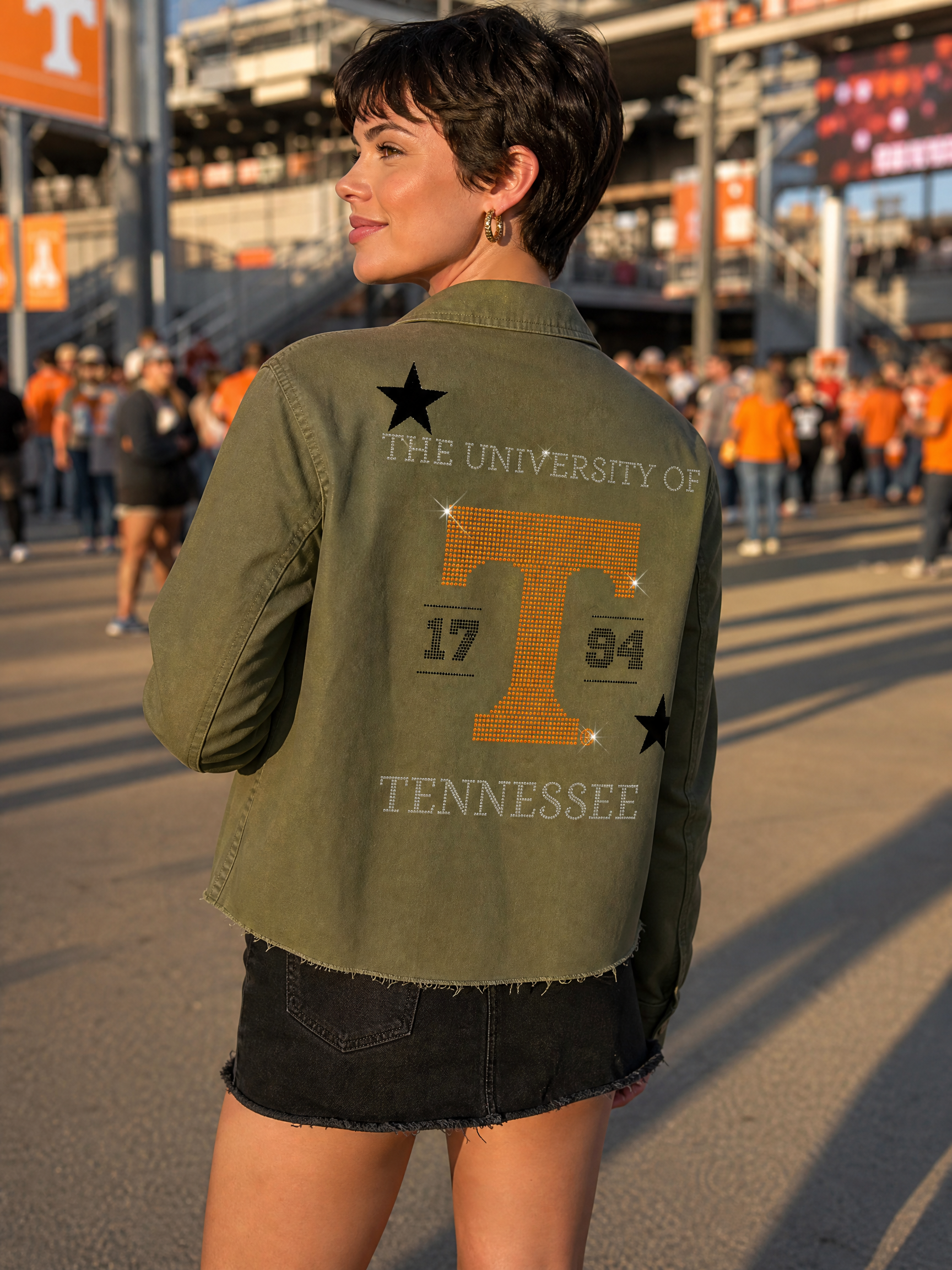 Tennessee Volunteers EST. 1794 Army Green Shacket