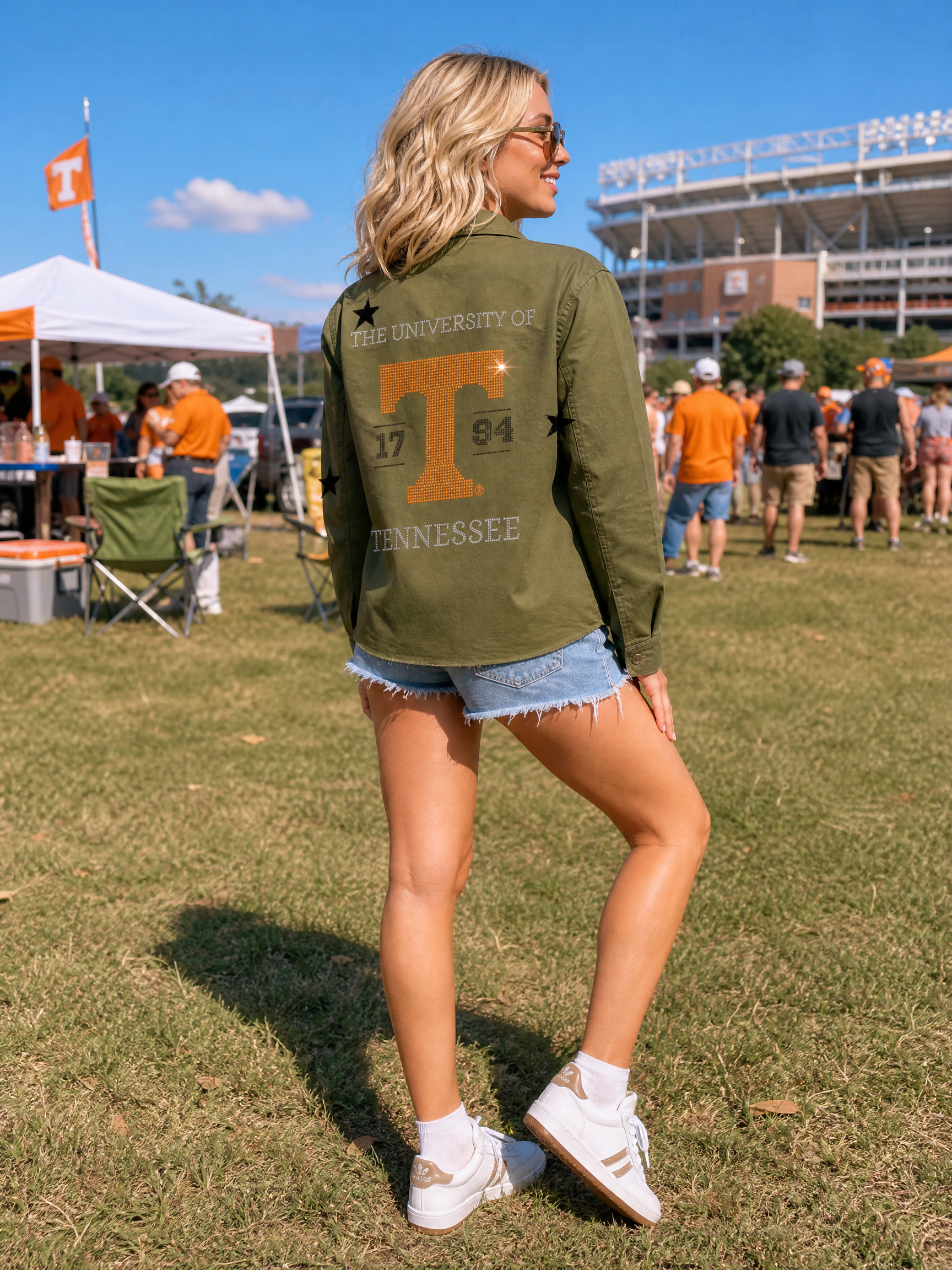 Tennessee Volunteers EST. 1794 Army Green Shacket