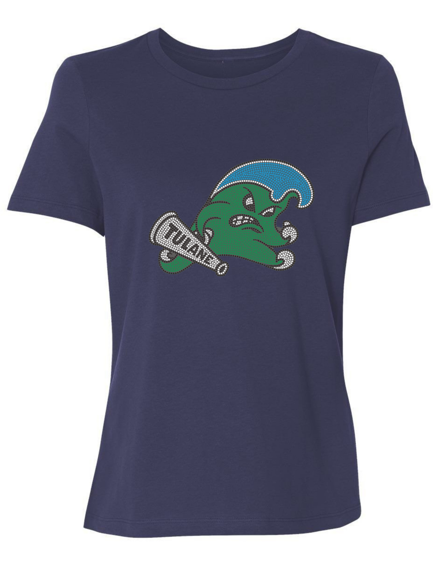 Tulane Rollwave Navy Crewneck Short Sleeve T-Shirt