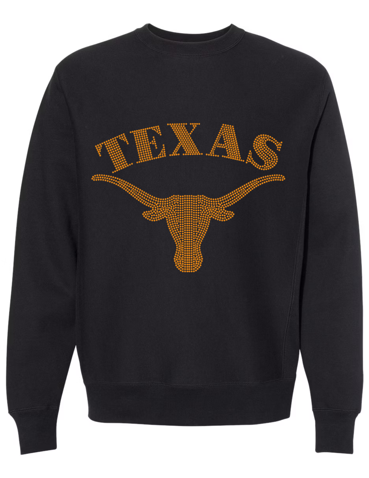 University of Texas-Austin Longhorn, Black Crewneck Sweatshirt, view 3