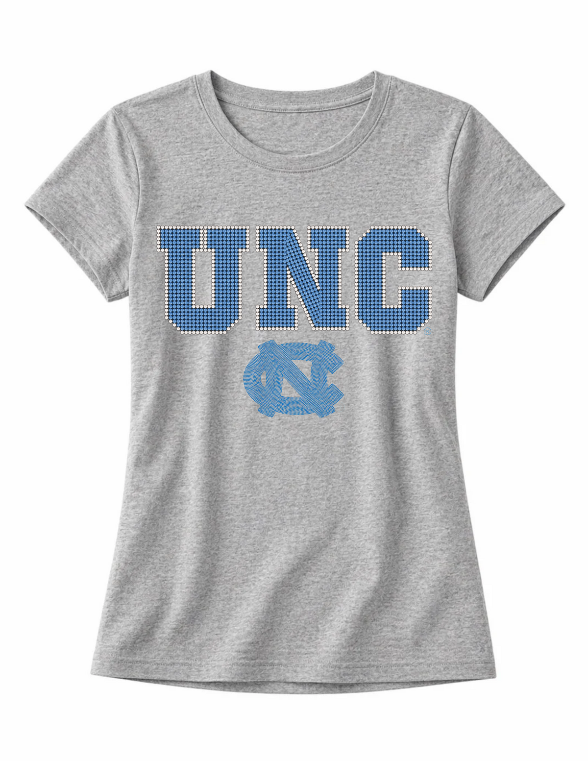 University of North Carolina UNC Interlocking Logo Gray Crewneck T-Shirt