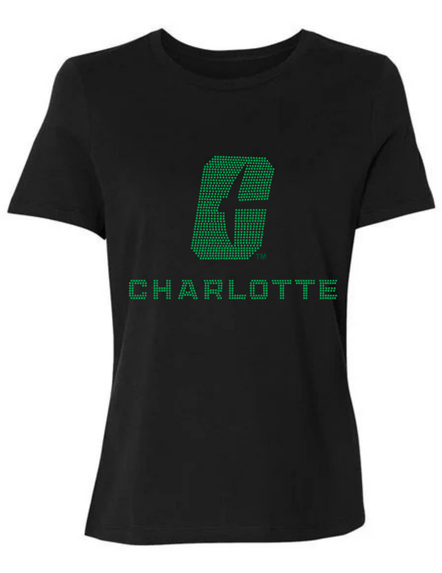 University of N Carolina-Charlotte C Black Crewneck Short Sleeve T-Shirt