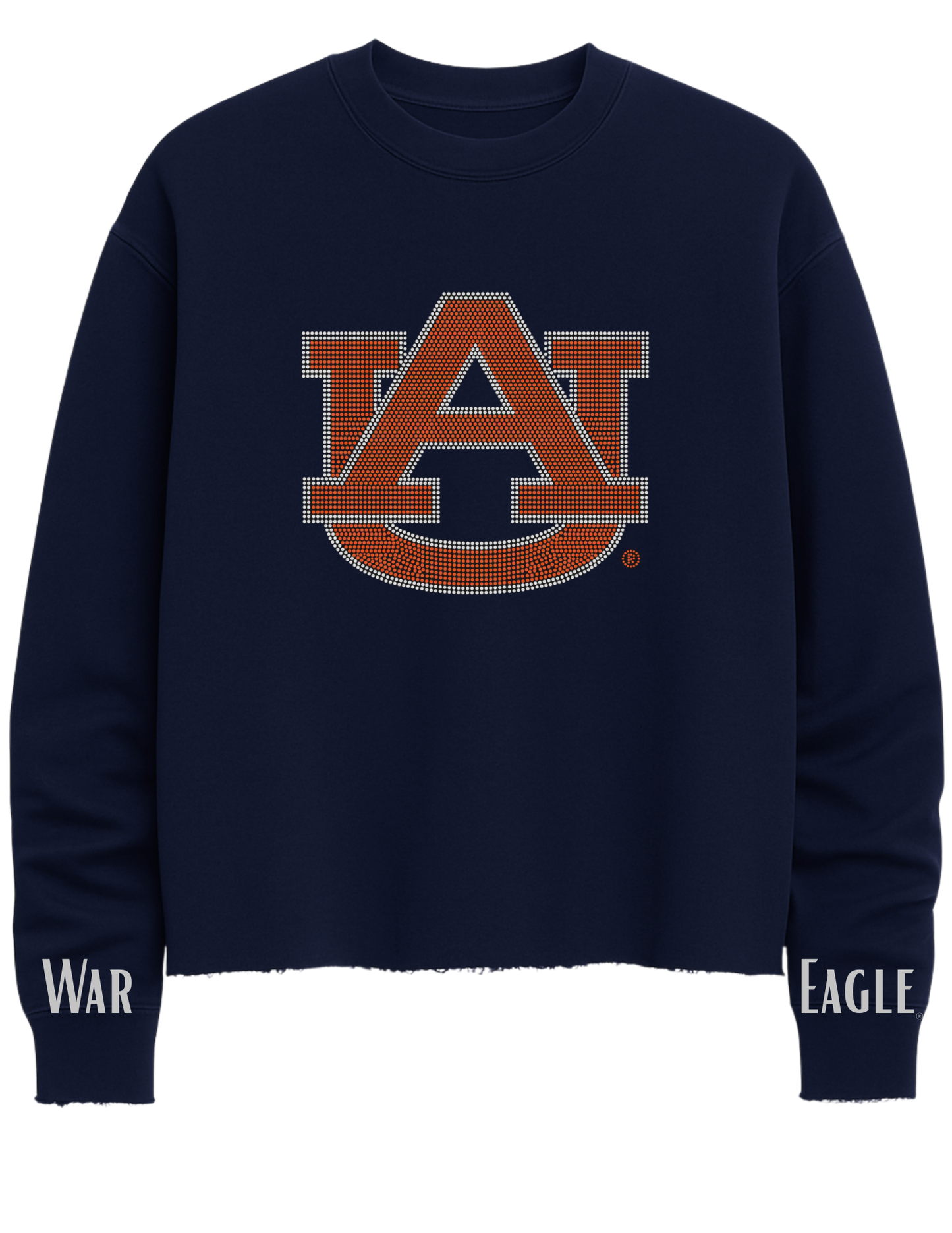 Auburn University Orange AU War Eagle Navy Crewneck Sweatshirt
