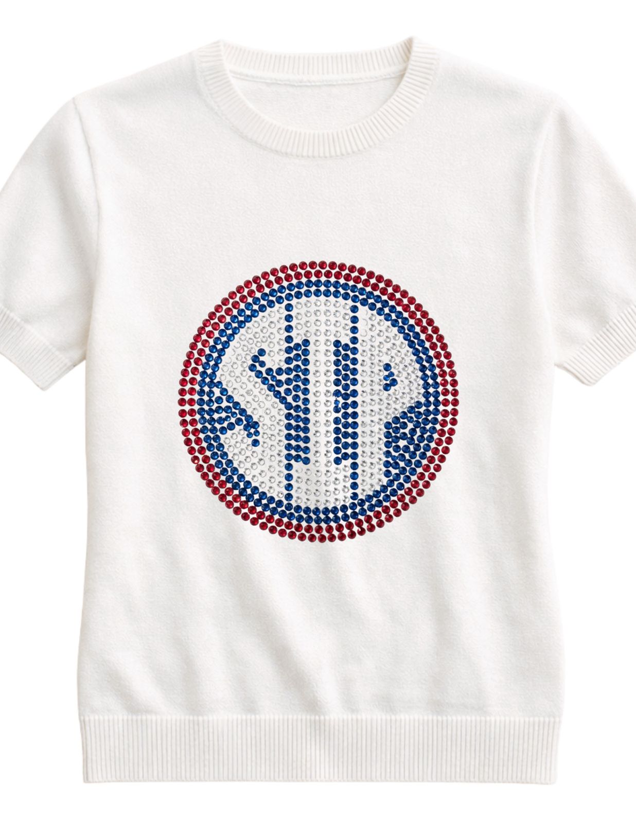 University of Mississippi SIP Decal Ivory Short Sleeve Crewneck Sweater