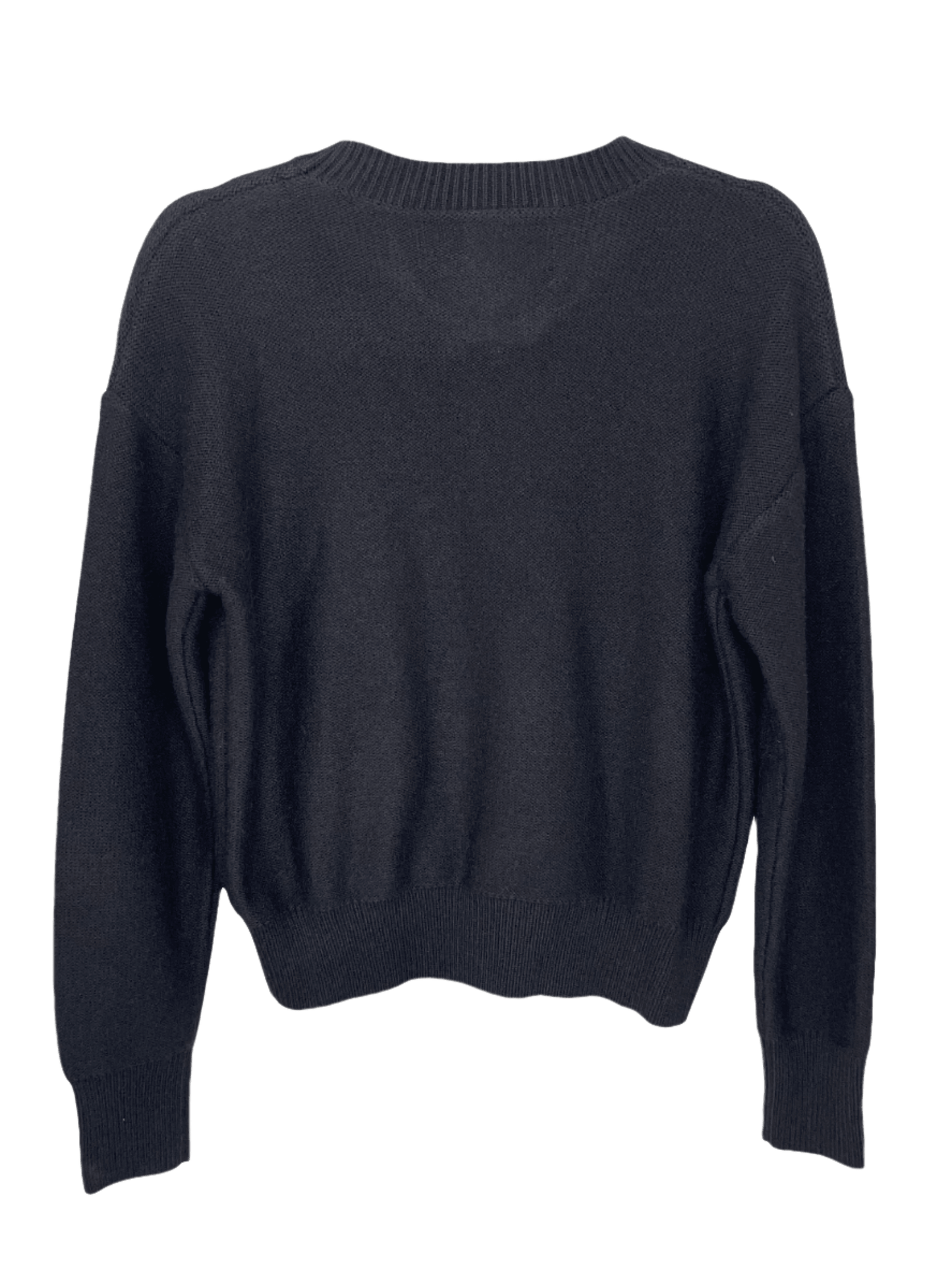 Skull Flowers Black Crewneck Sweater